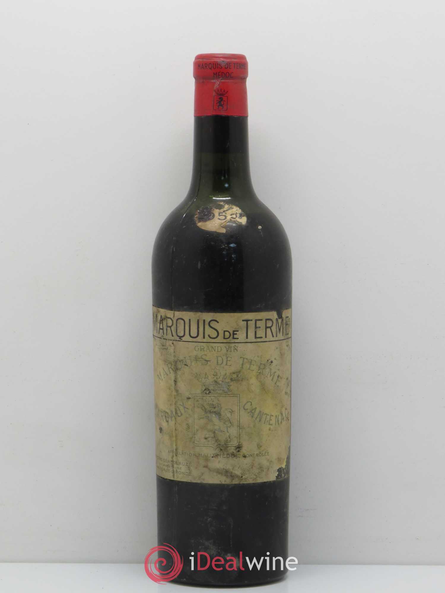 Château Marquis de Terme 4ème Grand Cru Classé 1959 - Lot de 1 bouteille - 0