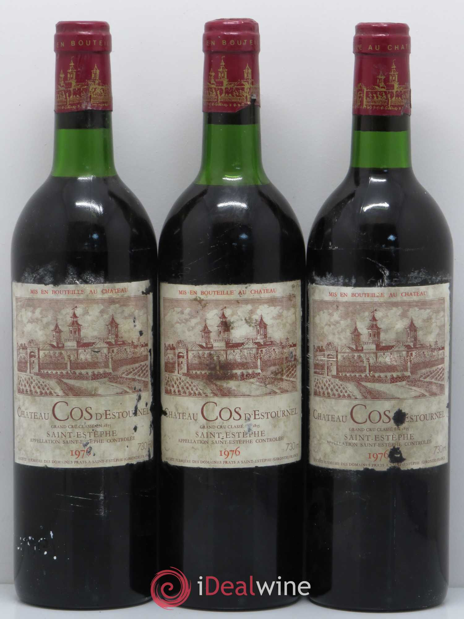Cos d'Estournel 2ème Grand Cru Classé 1976 - Lot de 3 bouteilles - 0