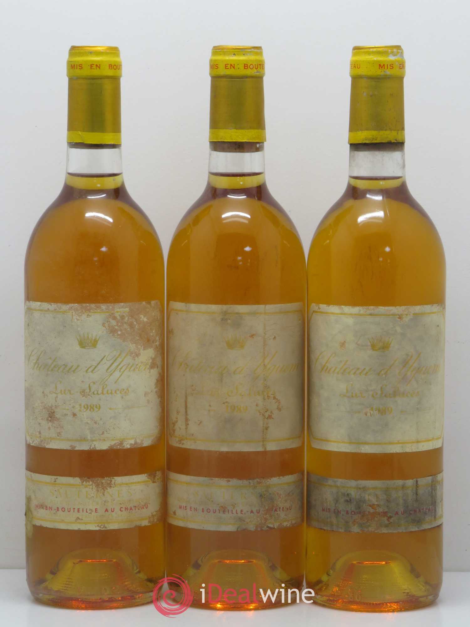 Château d' Yquem 1er Cru Classé Supérieur 1989 - Lot de 3 bouteilles - 0