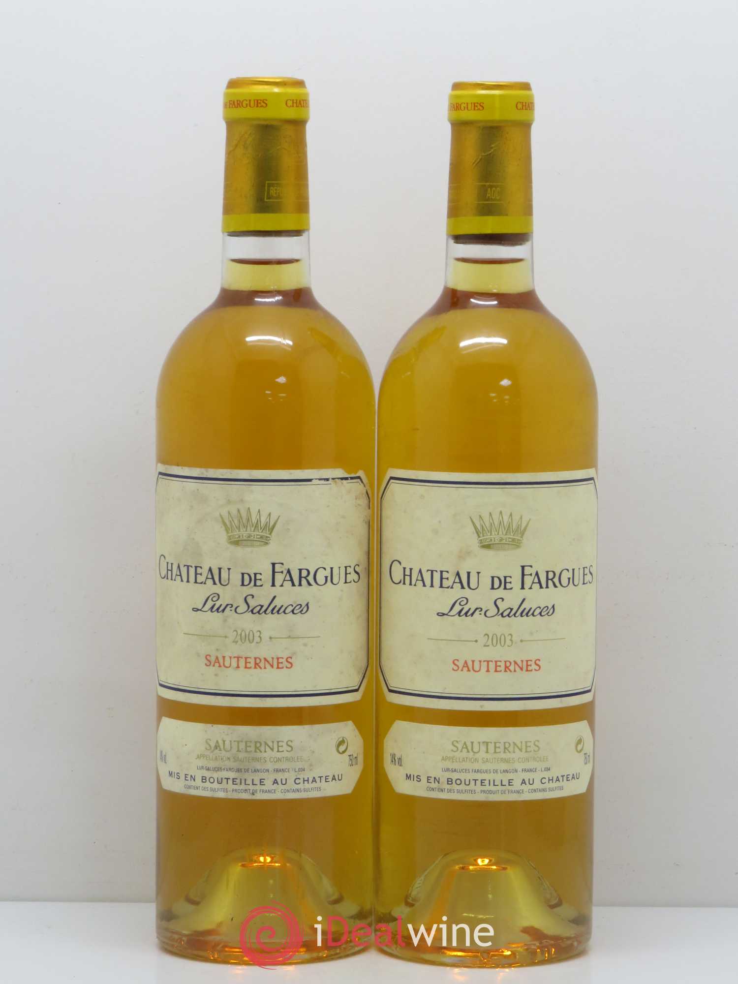 Château de Fargues 2003 - Lotto di 2 bottiglie - 0