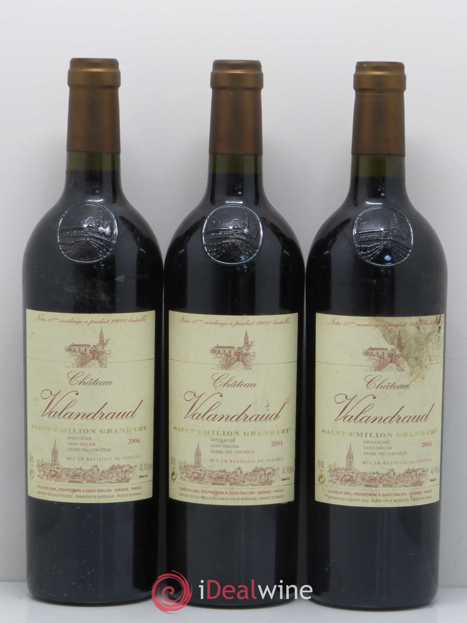 Château de Valandraud 2004 - Lot de 3 bouteilles - 0