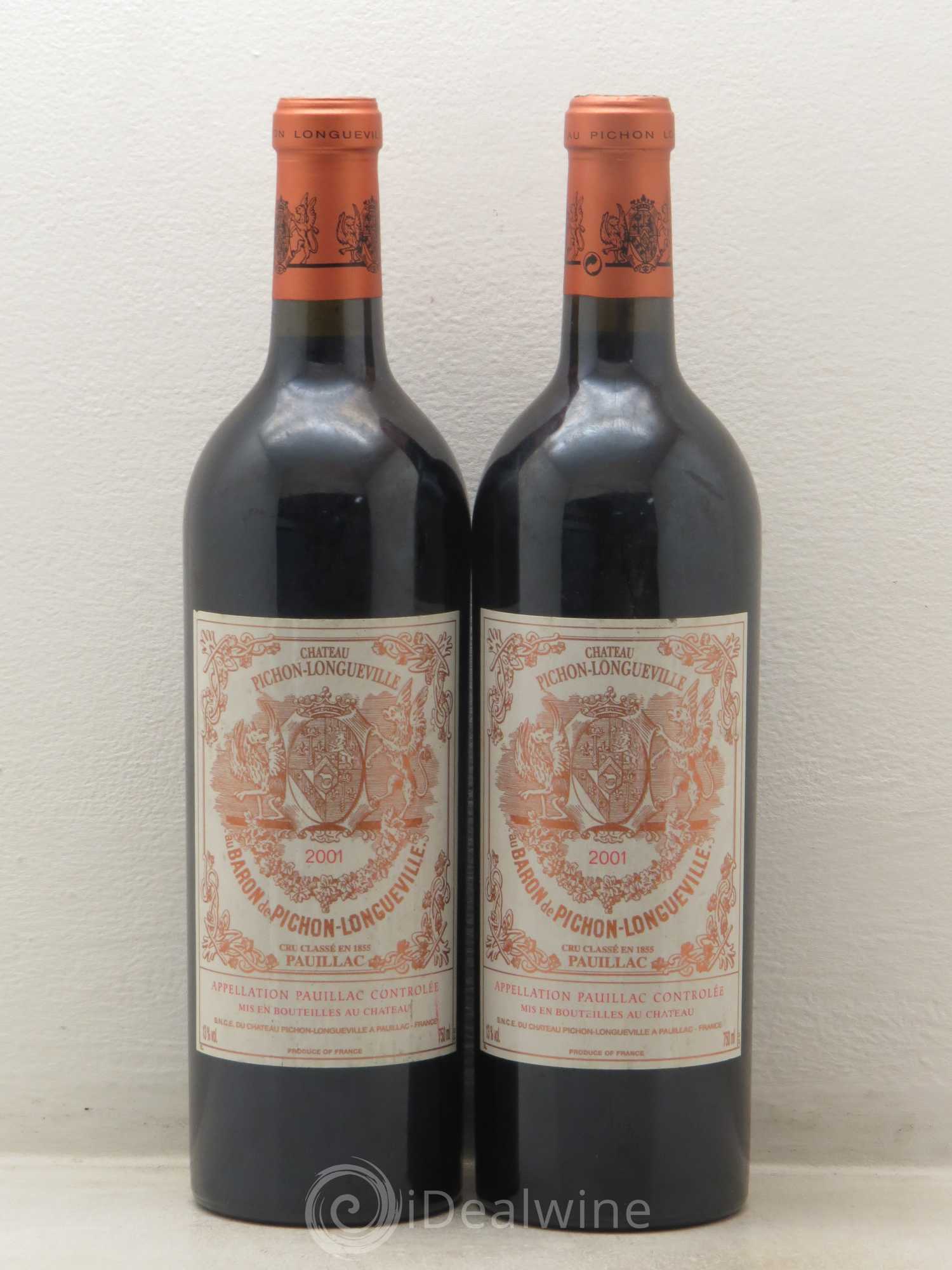 Pichon Longueville Baron 2ème Grand Cru Classé 2001 - Lot de 2 bouteilles - 0