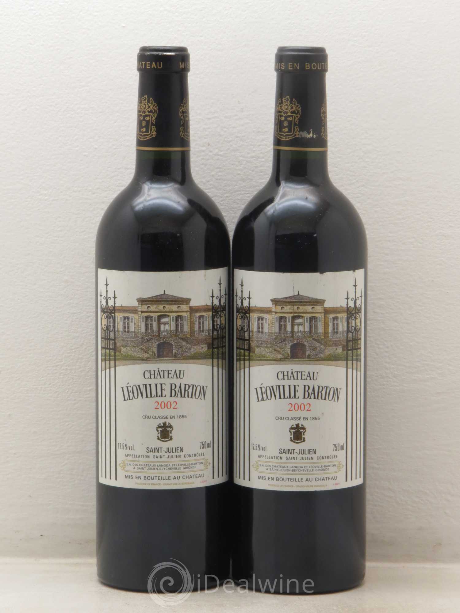 Château Léoville Barton 2ème Grand Cru Classé 2002 - Lot de 2 bouteilles - 0