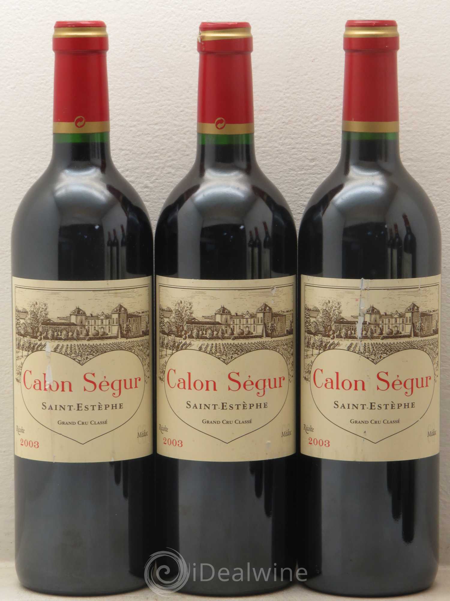 Château Calon Ségur 3ème Grand Cru Classé 2003 - Lot de 9 bouteilles - 1