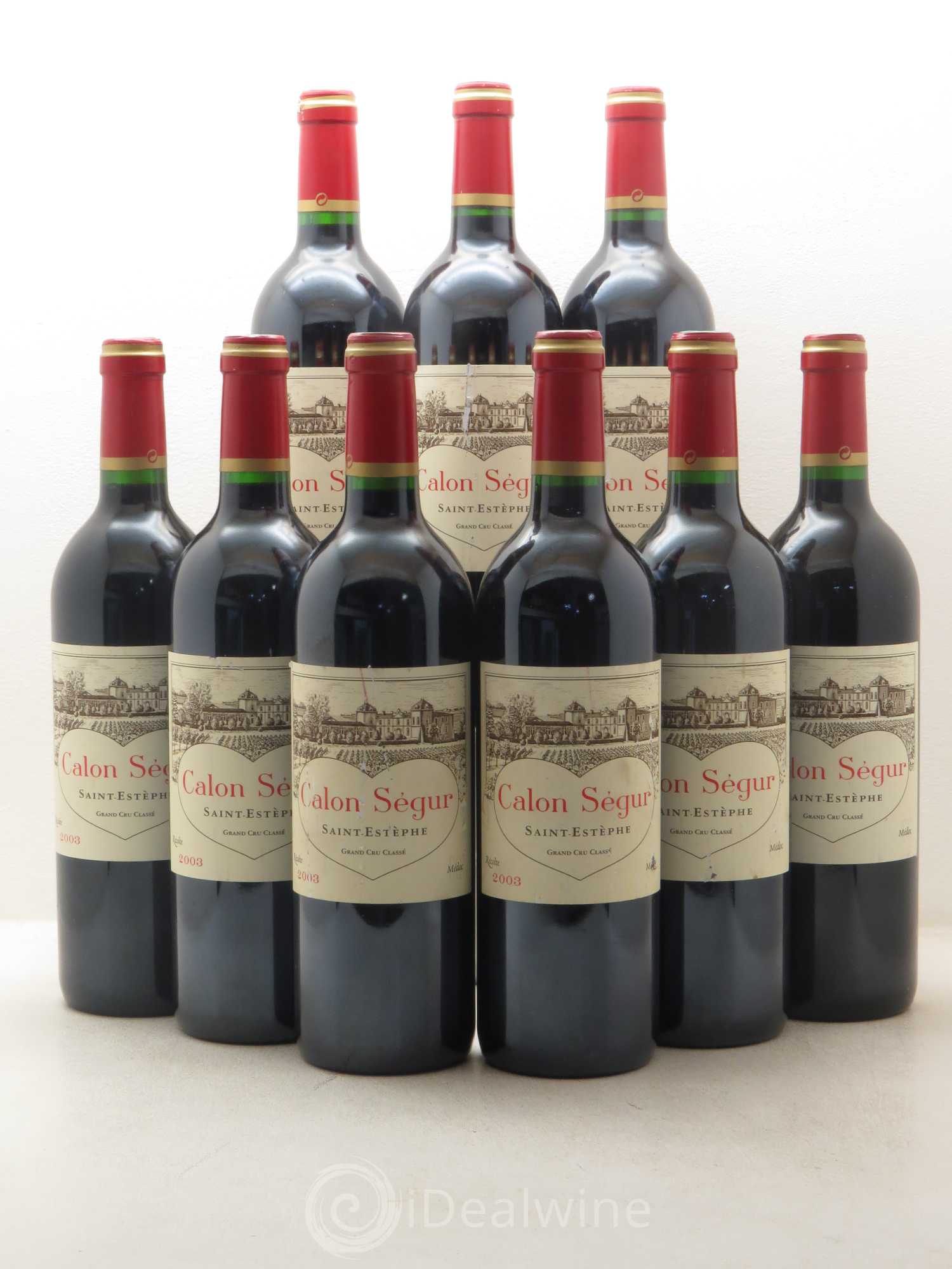 Château Calon Ségur 3ème Grand Cru Classé 2003 - Lot de 9 bouteilles - 0