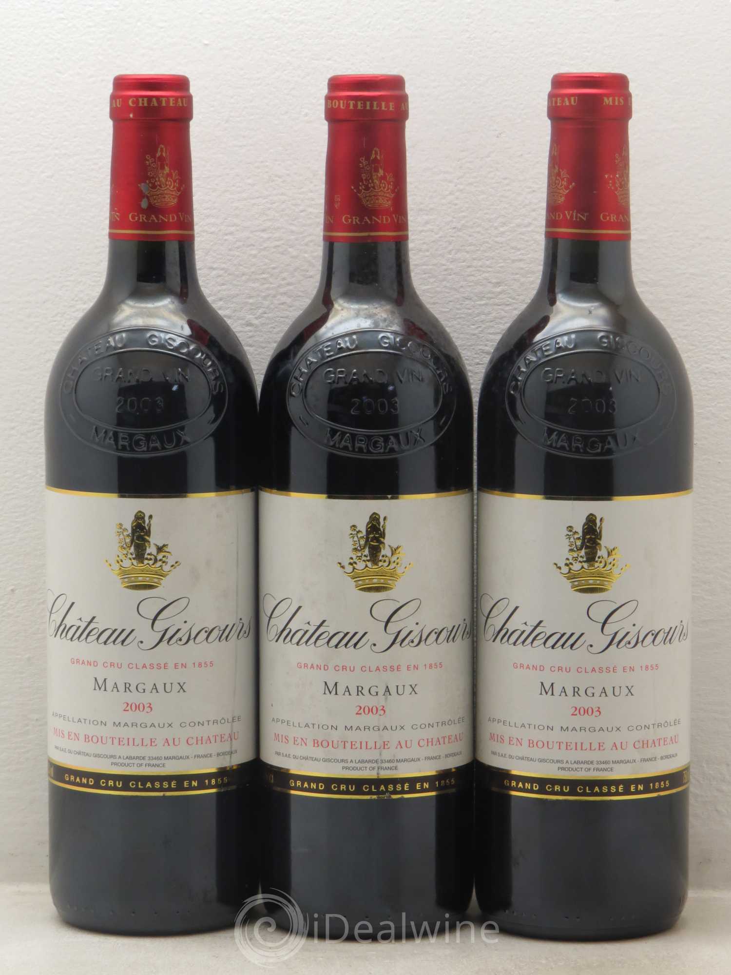 Château Giscours 3ème Grand Cru Classé 2003 - Lot de 3 bouteilles - 0