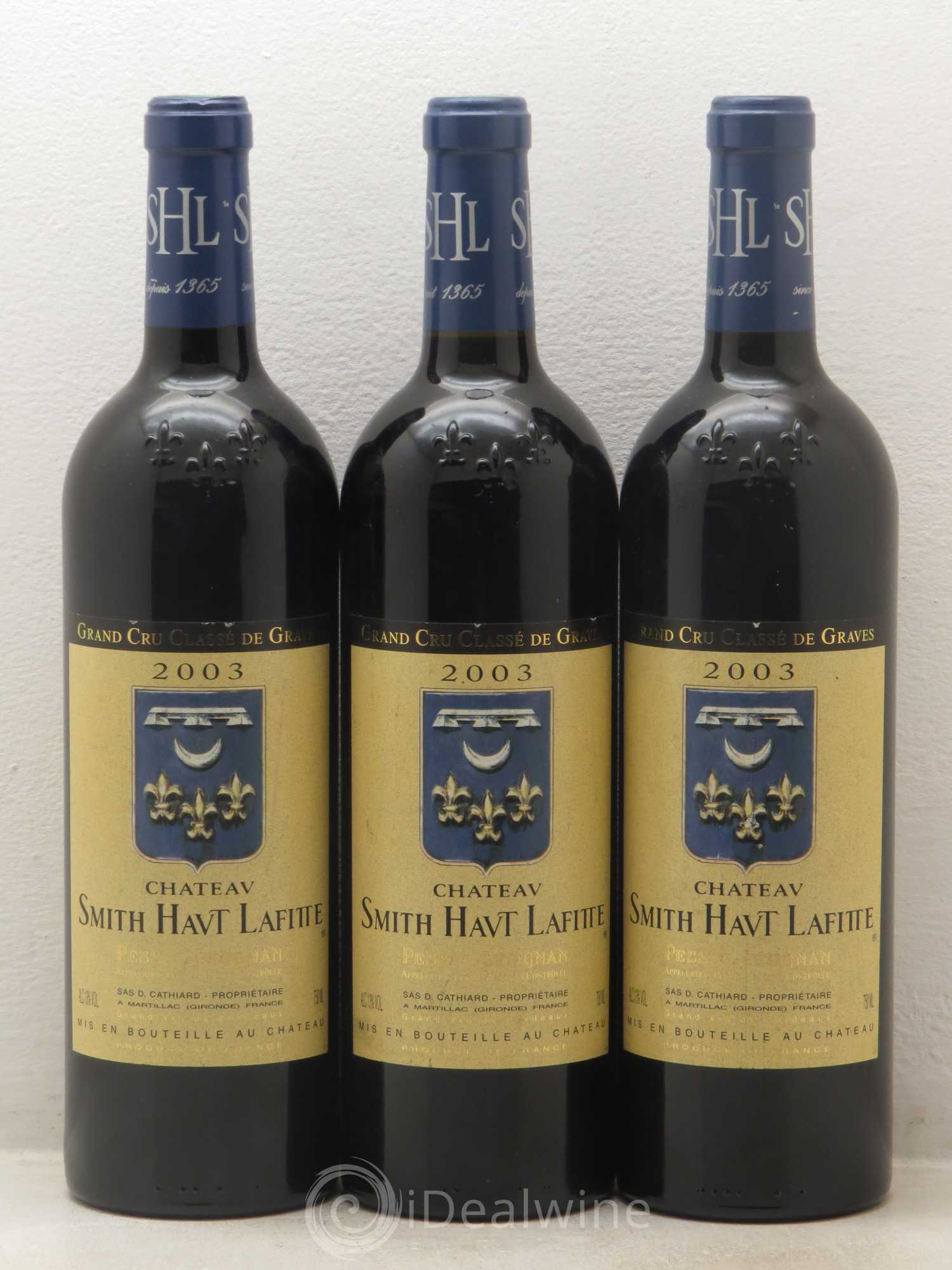 Château Smith Haut Lafitte Cru Classé de Graves 2003 - Lot de 3 bouteilles - 0