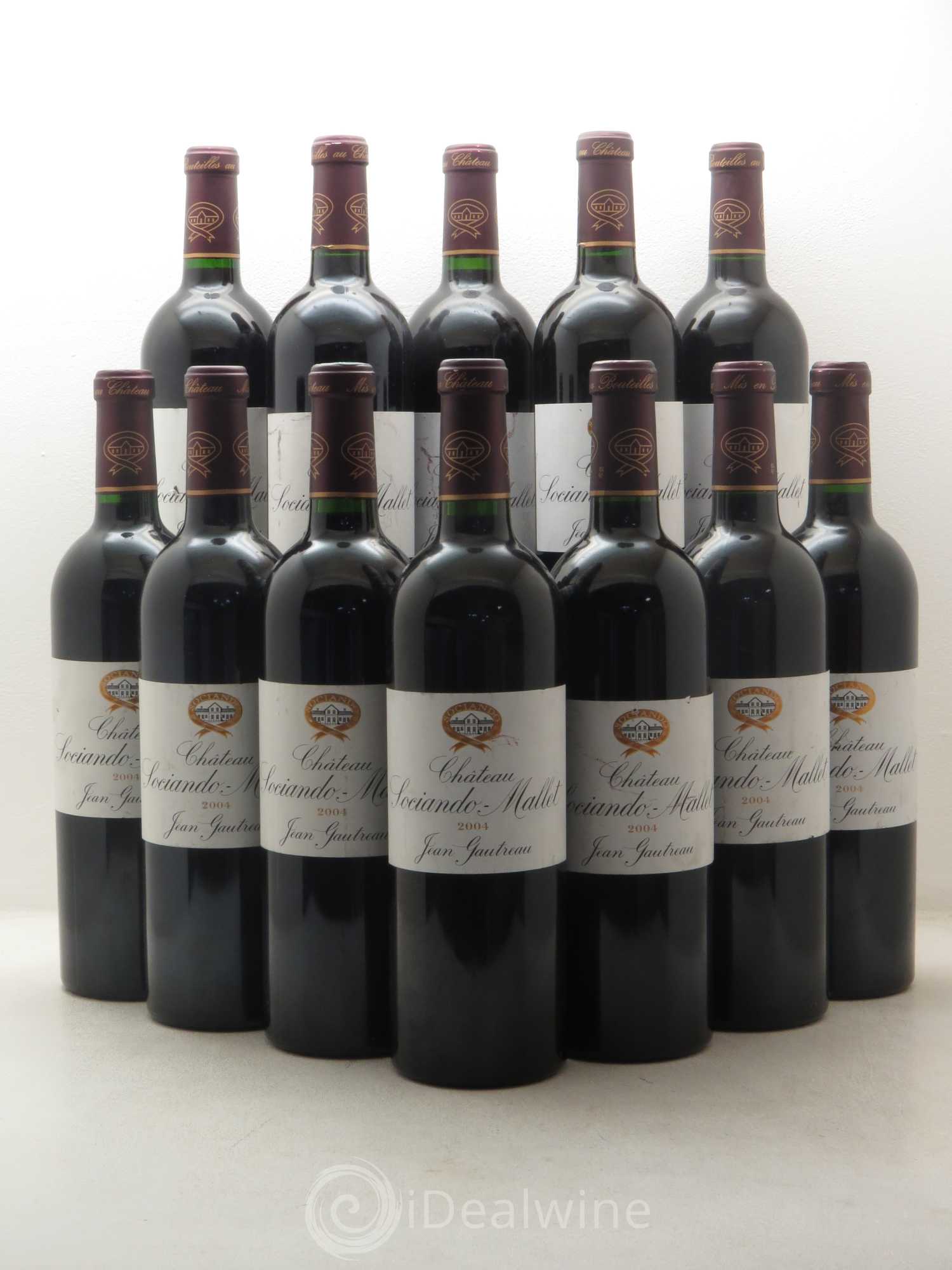 Château Sociando Mallet 2004 - Lot de 12 bouteilles - 0