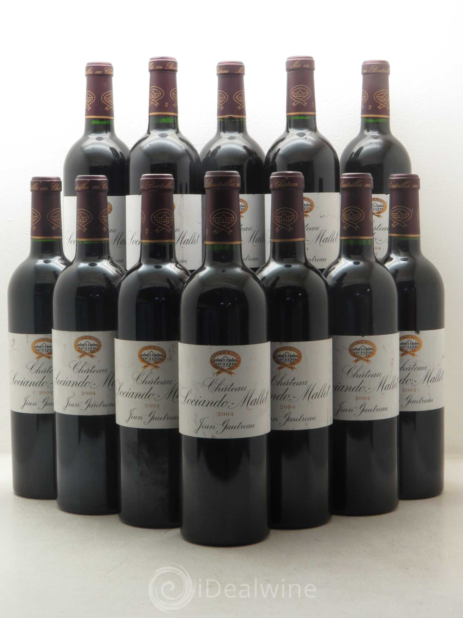 Château Sociando Mallet 2004 - Lot de 12 bouteilles - 0