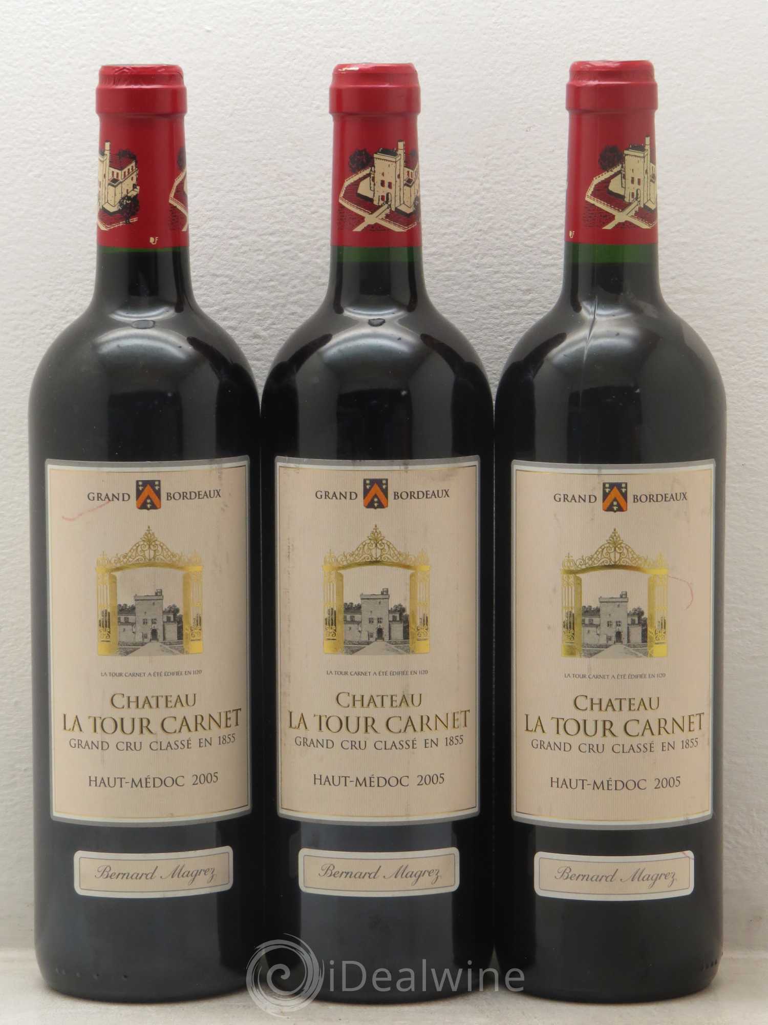 Château la Tour Carnet 4ème Grand Cru Classé 2005 - Lot de 12 bouteilles - 1