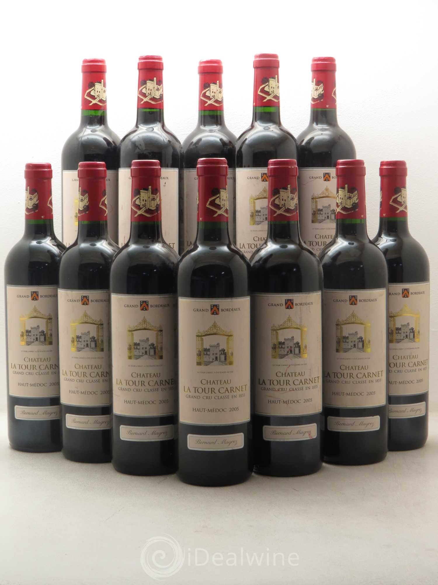 Château la Tour Carnet 4ème Grand Cru Classé 2005 - Lot de 12 bouteilles - 0