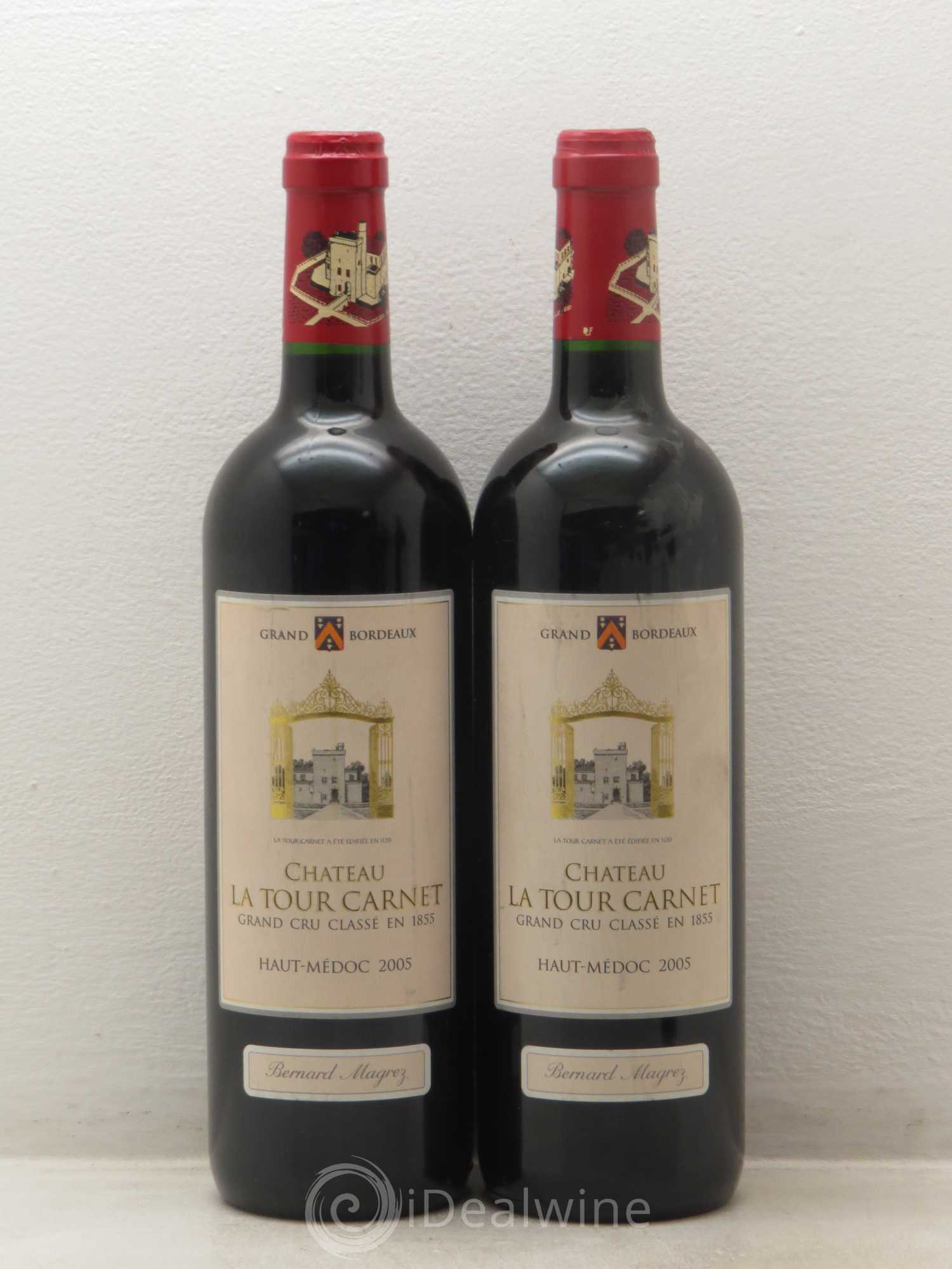 Château la Tour Carnet 4ème Grand Cru Classé 2005 - Lotto di 4 bottiglie - 1
