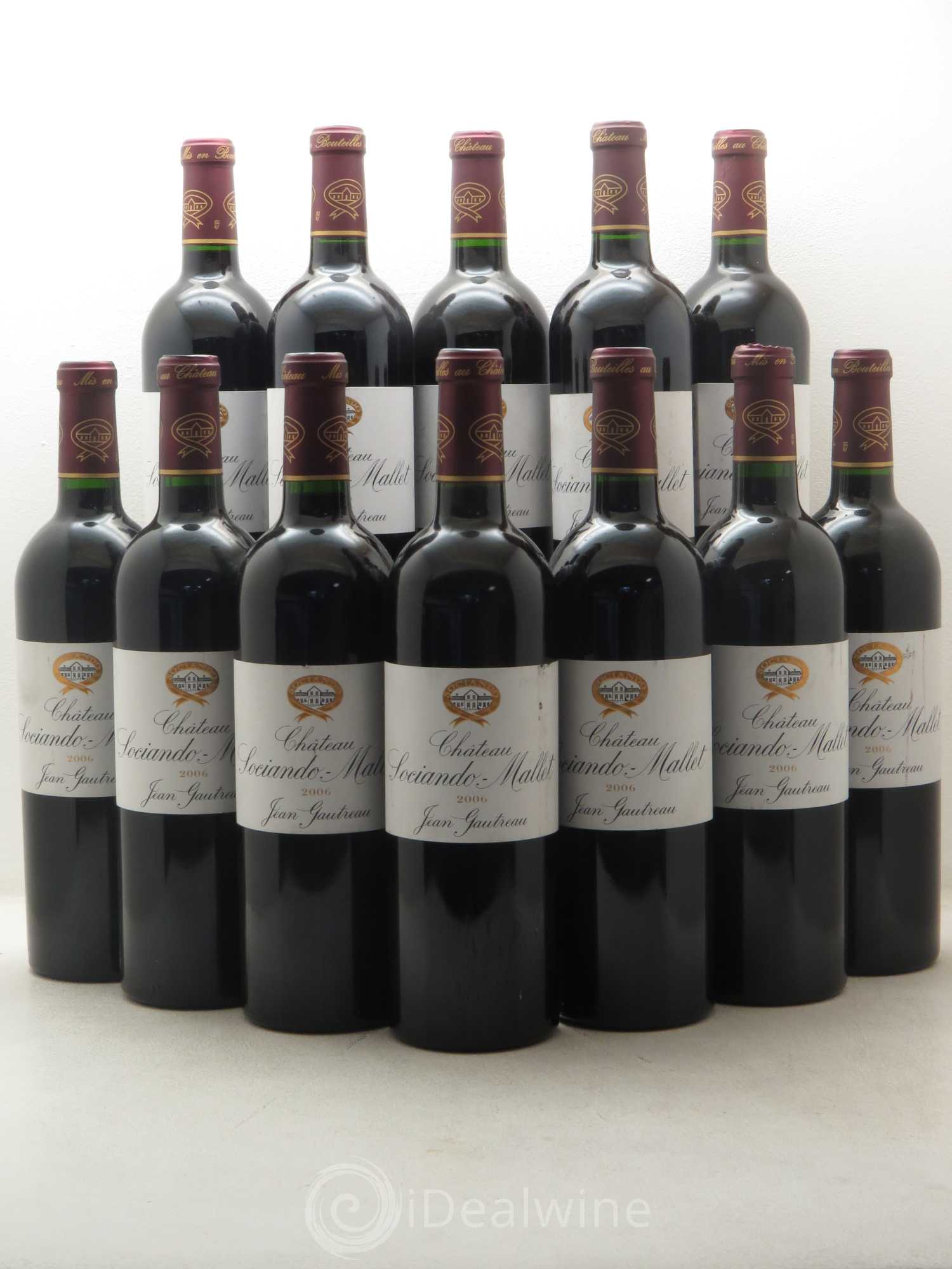 Château Sociando Mallet 2006 - Lot de 12 bouteilles - 0