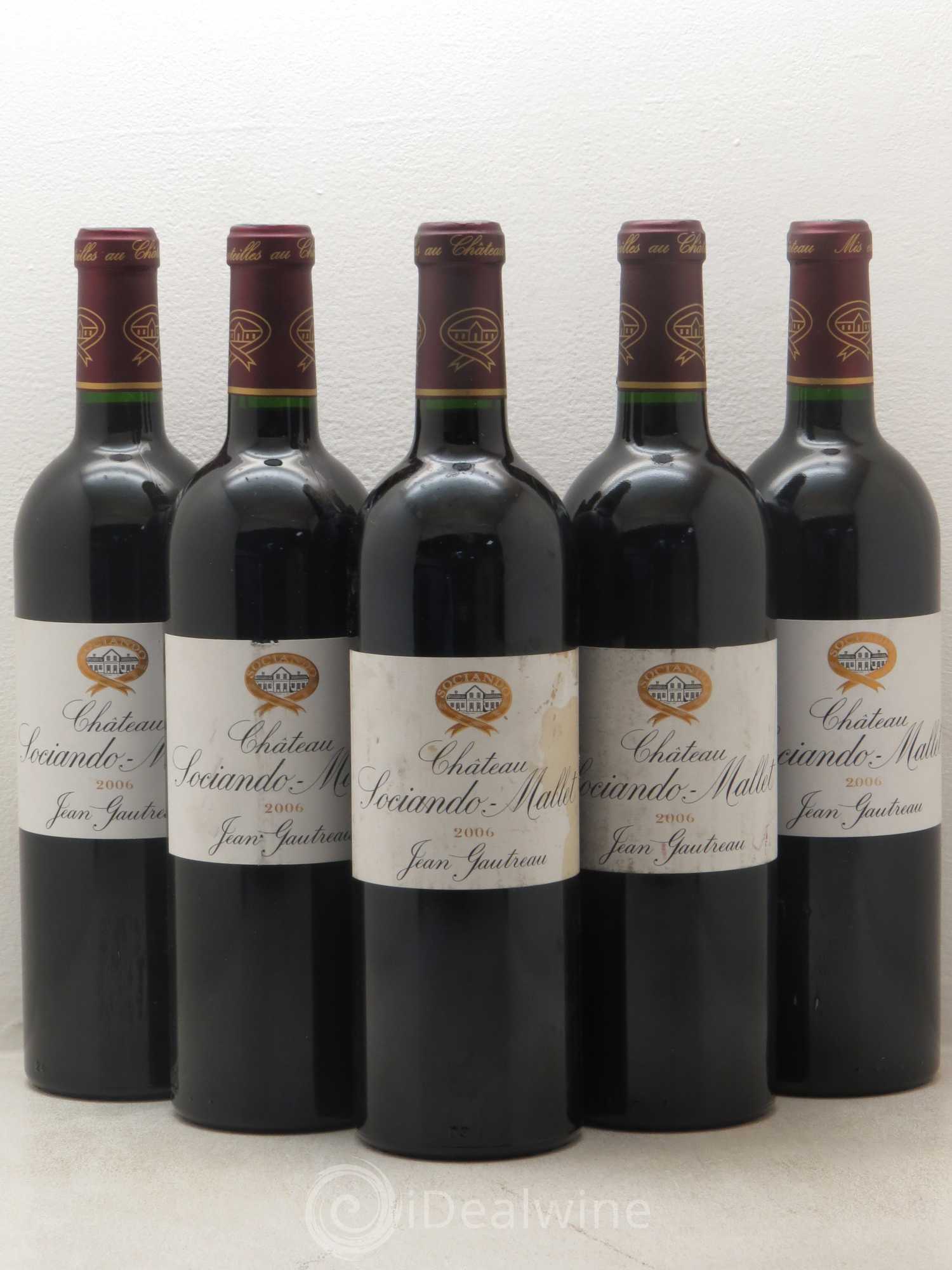 Château Sociando Mallet 2006 - Lot de 5 bouteilles - 0
