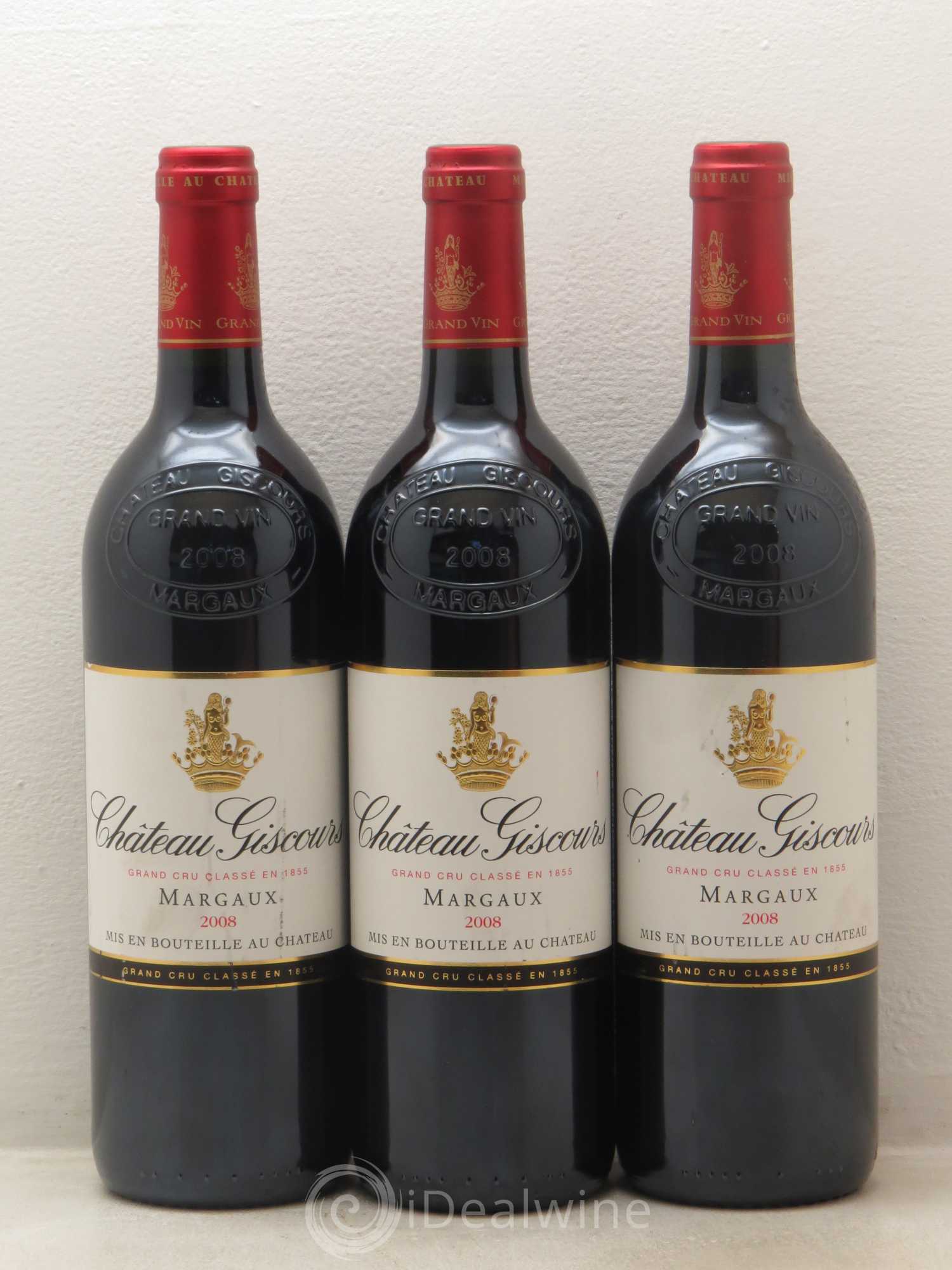 Château Giscours 3ème Grand Cru Classé 2008 - Lot de 3 bouteilles - 0