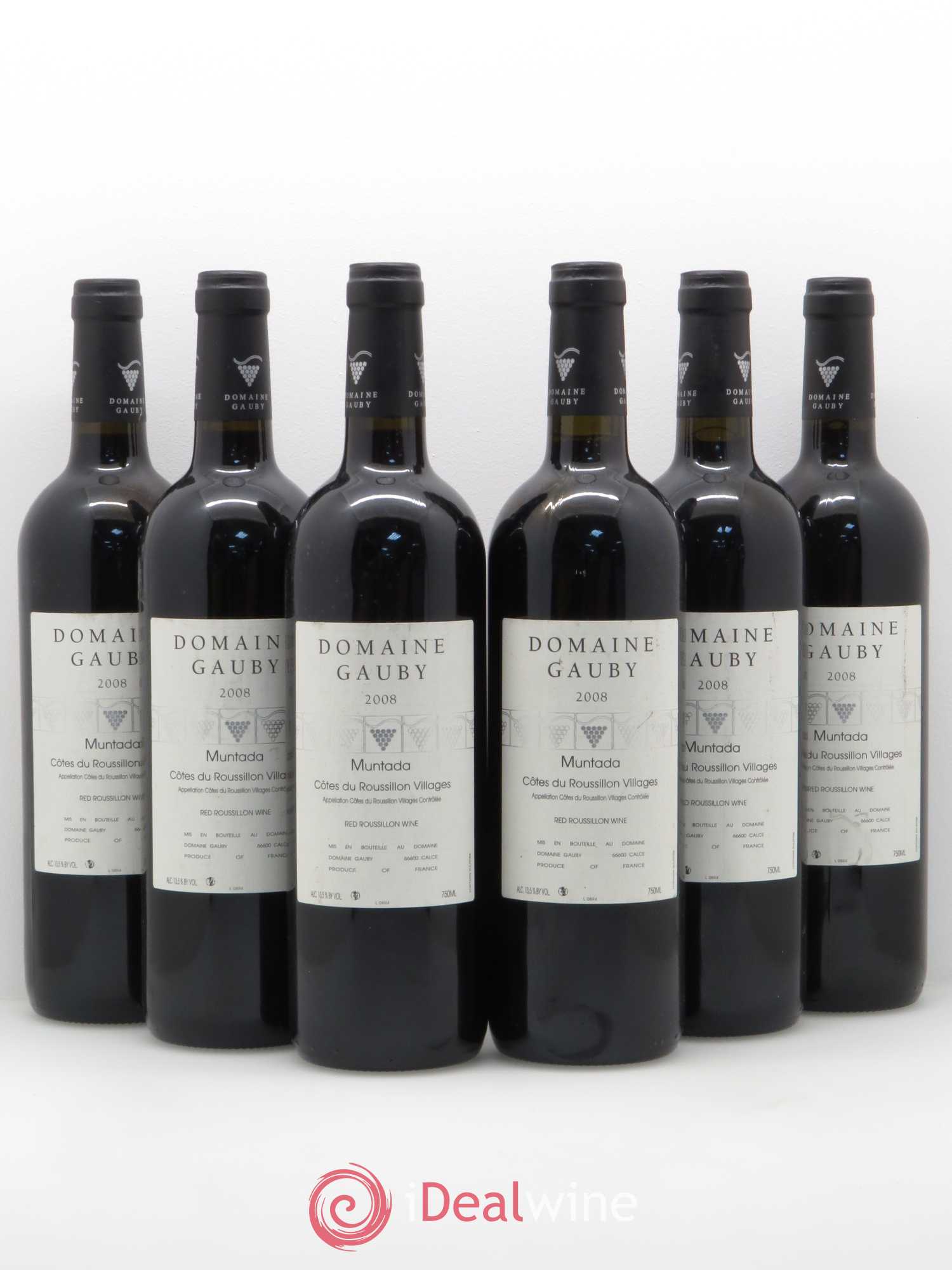 Côtes Catalanes (anciennement Côtes du Roussillon Villages) La Muntada Gauby (Domaine) 2008 - Lot de 6 bouteilles - 0