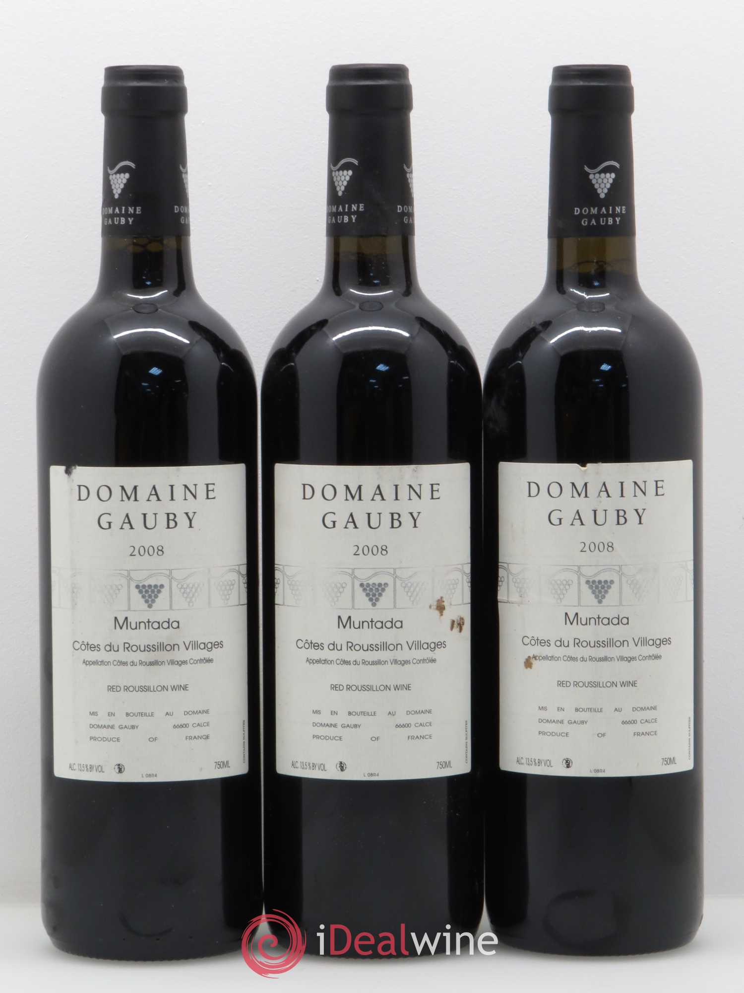 Côtes Catalanes (anciennement Côtes du Roussillon Villages) La Muntada Gauby (Domaine) 2008 - Lot de 3 bouteilles - 0