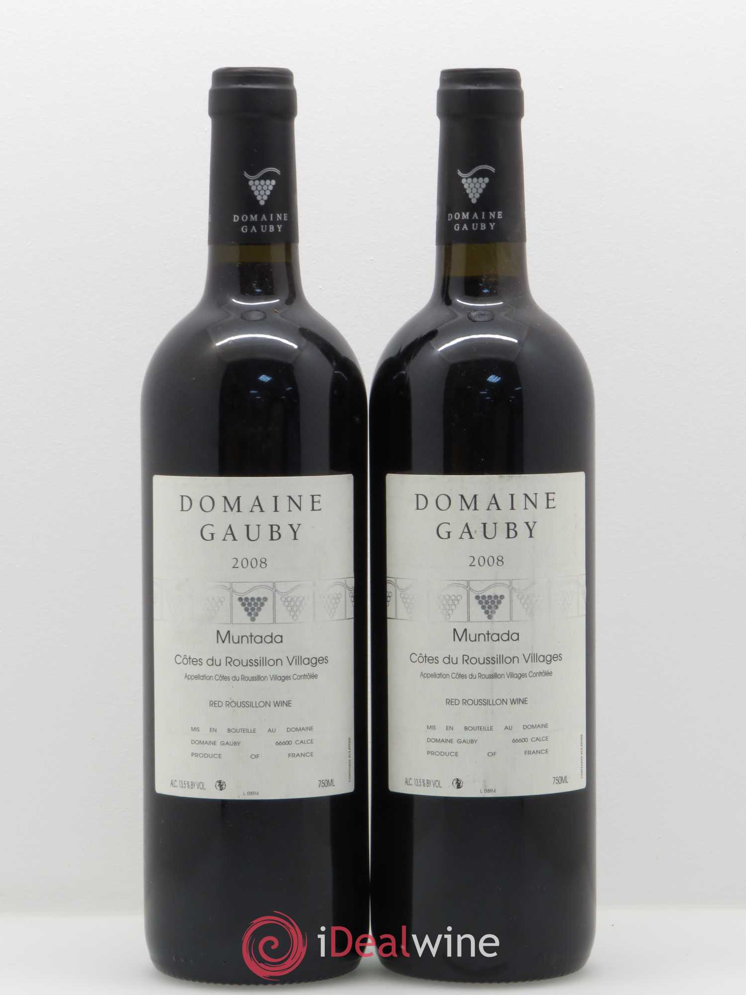Côtes Catalanes (anciennement Côtes du Roussillon Villages) La Muntada Gauby (Domaine) 2008 - Lot de 2 bouteilles - 0