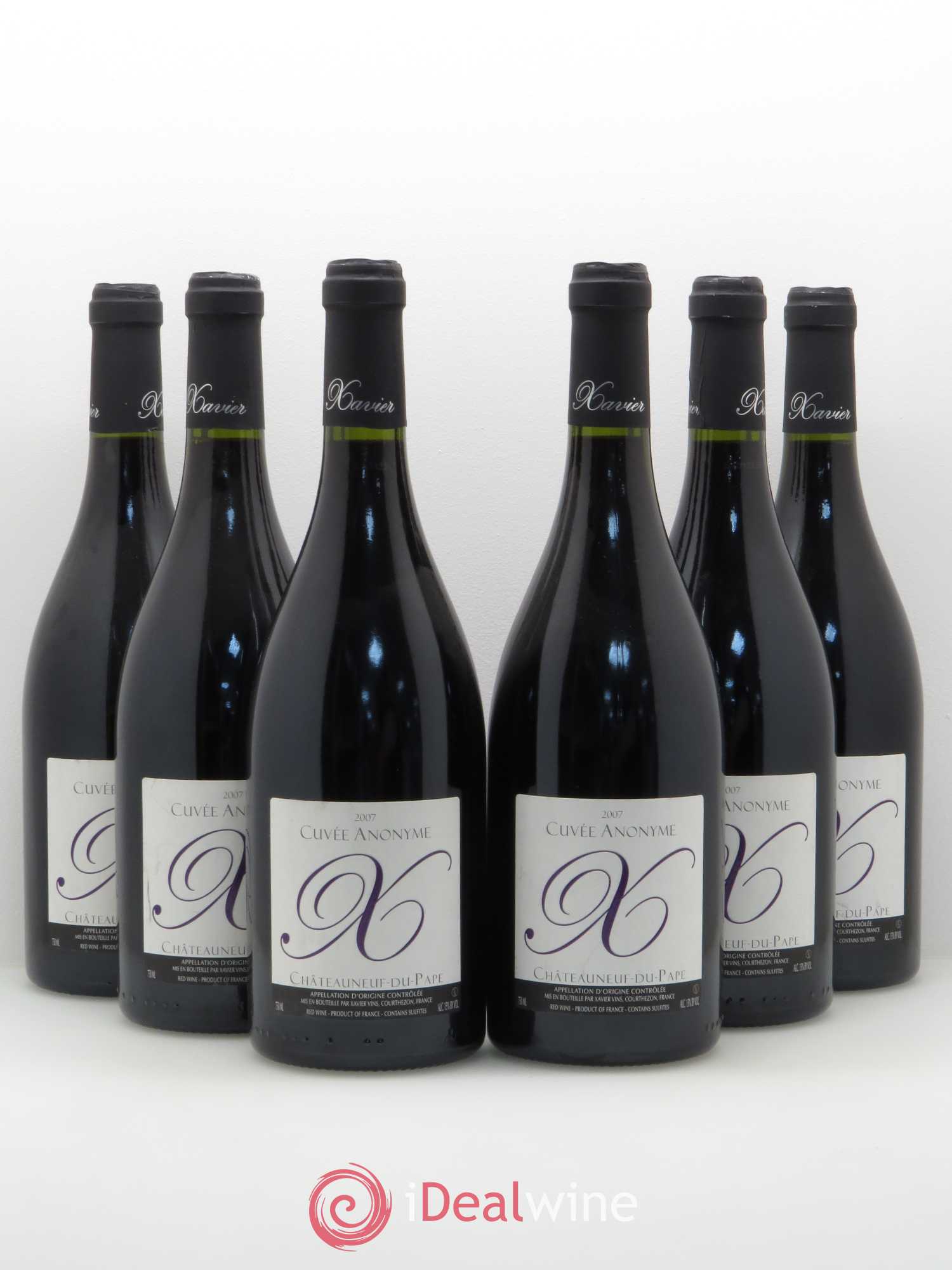 Châteauneuf-du-Pape Cuvée Anonyme X Xavier Vins 2007 - Posten von 6 Flaschen - 0
