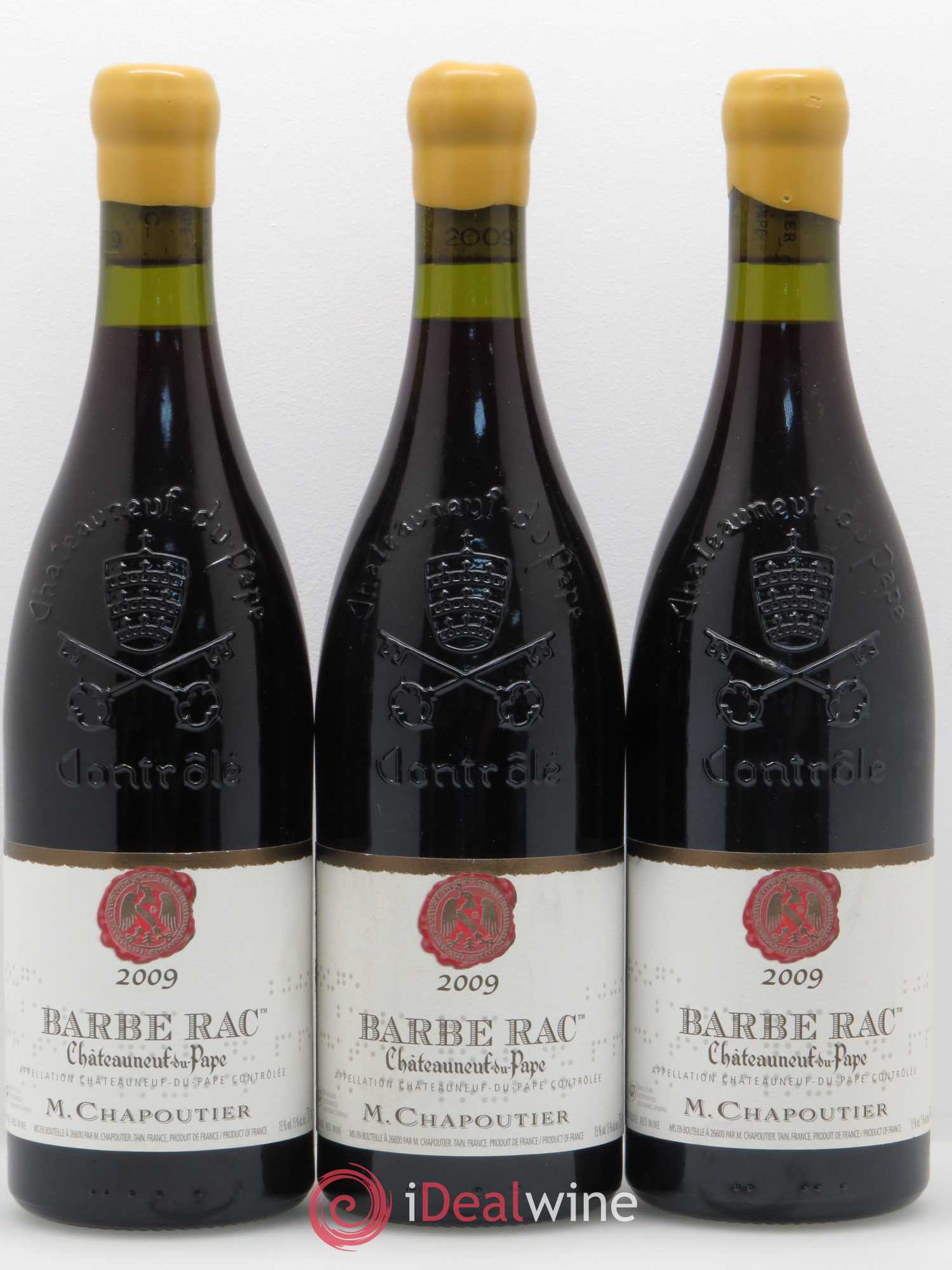 Châteauneuf-du-Pape Barbe Rac Chapoutier 2009 - Lot de 3 bouteilles - 0