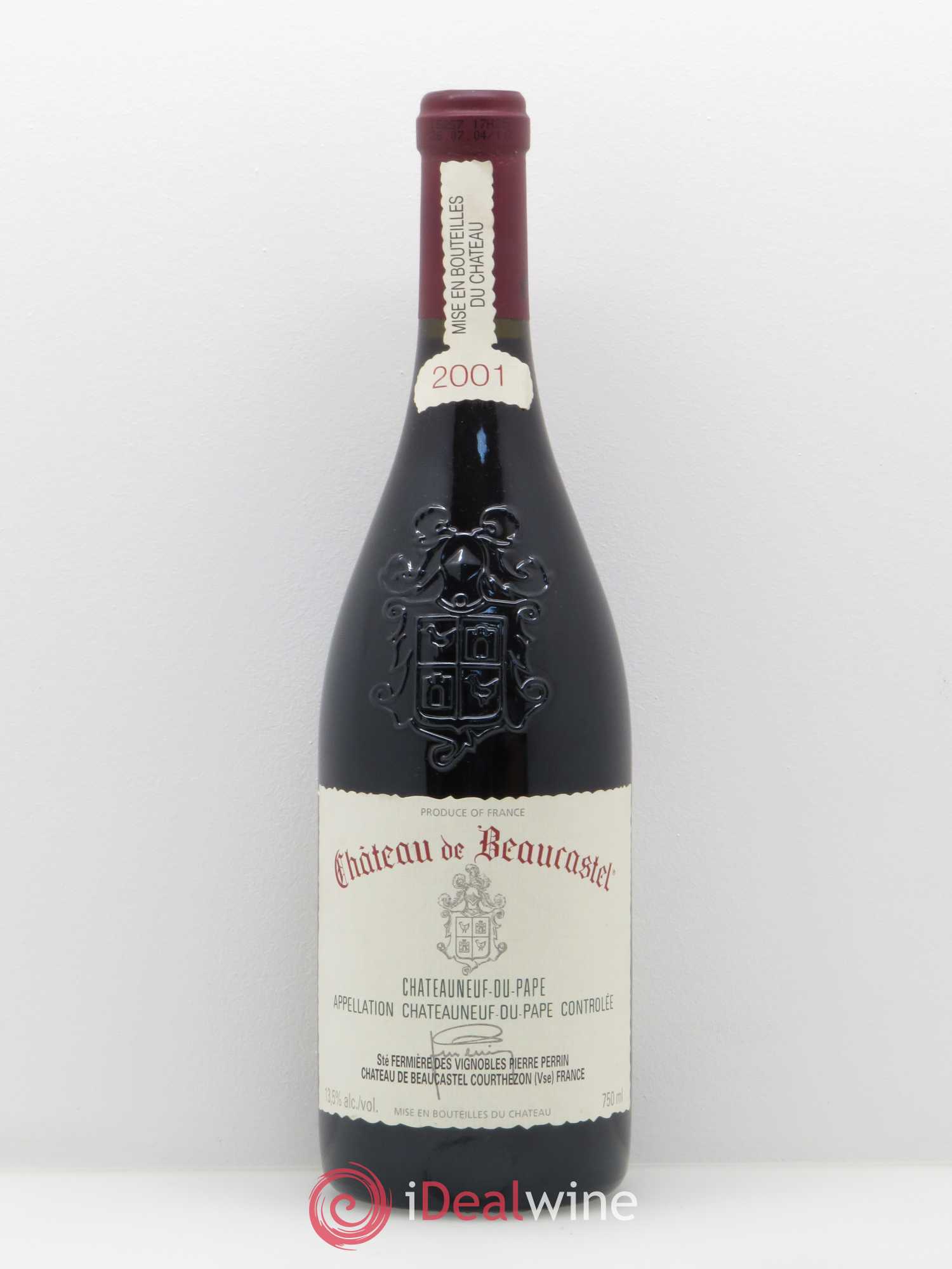 Châteauneuf-du-Pape Château de Beaucastel Famille Perrin 2001 - Lot de 1 bouteille - 0