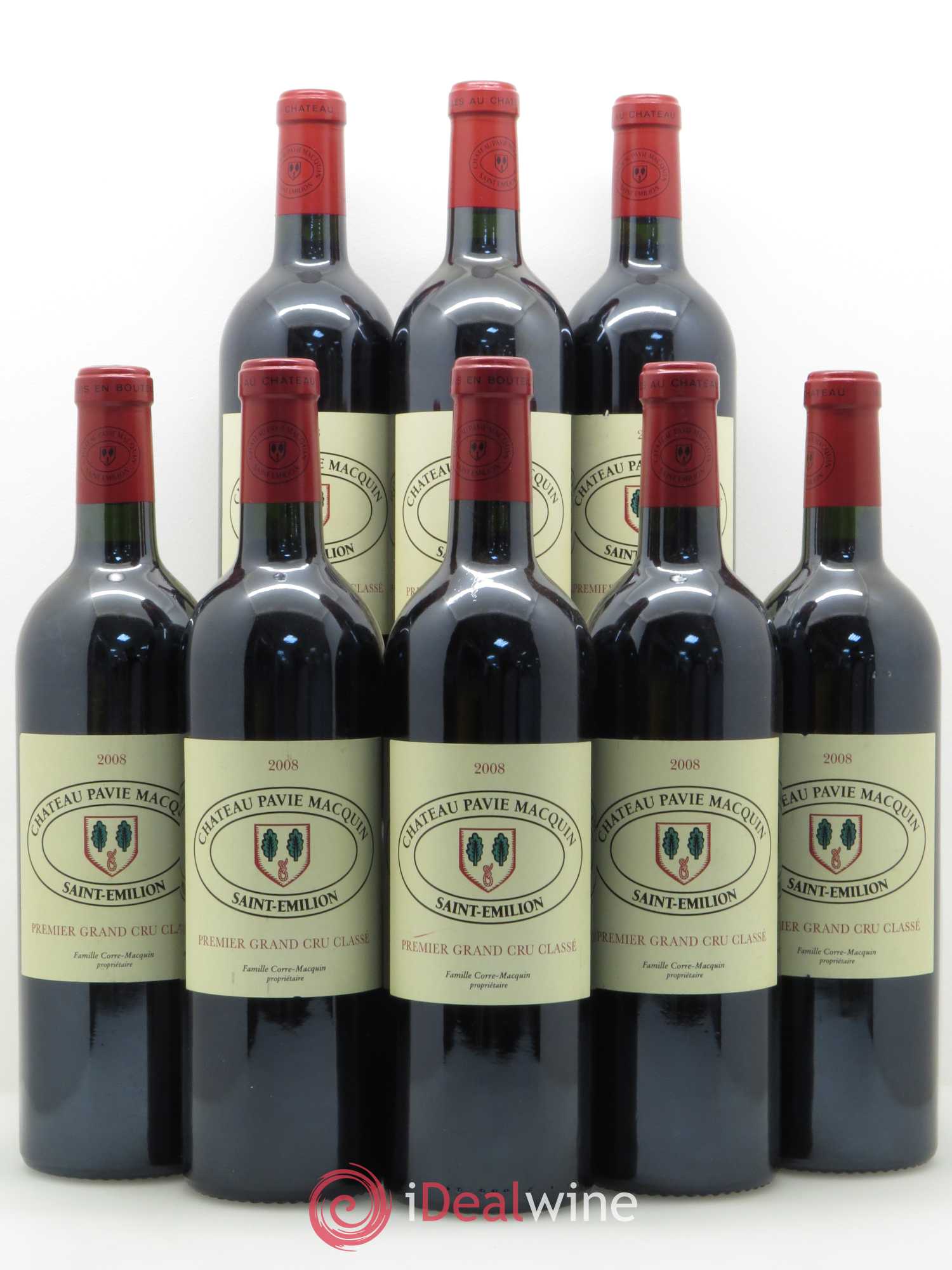 Château Pavie Macquin 1er Grand Cru Classé B 2008 - Lot de 8 bouteilles - 0