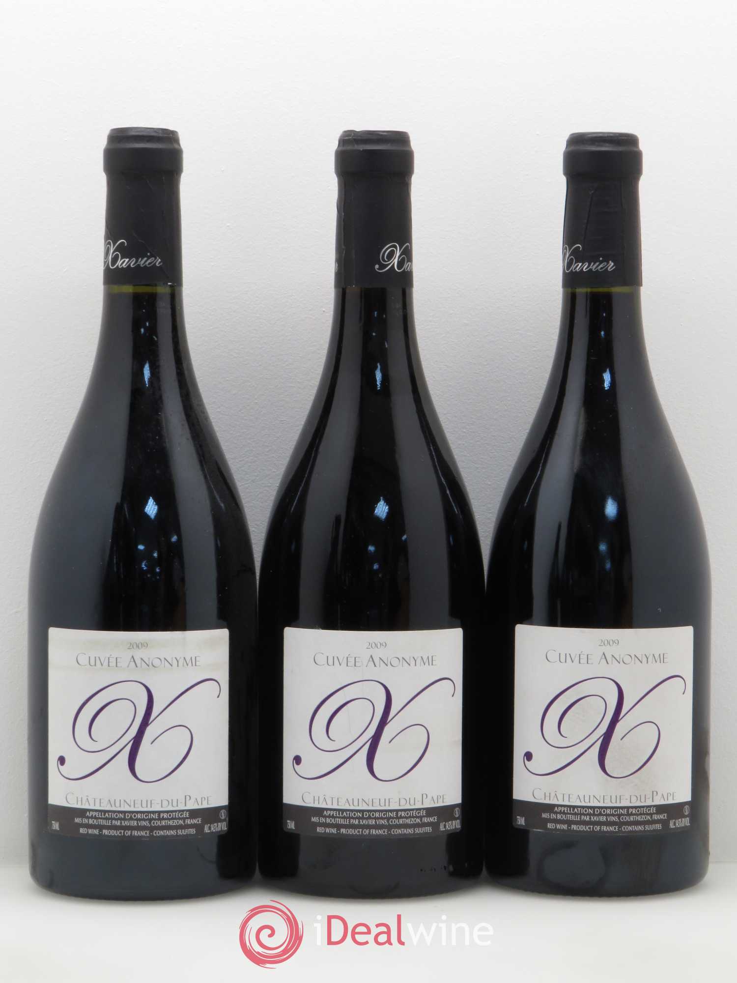 Châteauneuf-du-Pape Cuvée Anonyme X Xavier Vins 2009 - Lot of 6 bottles - 1