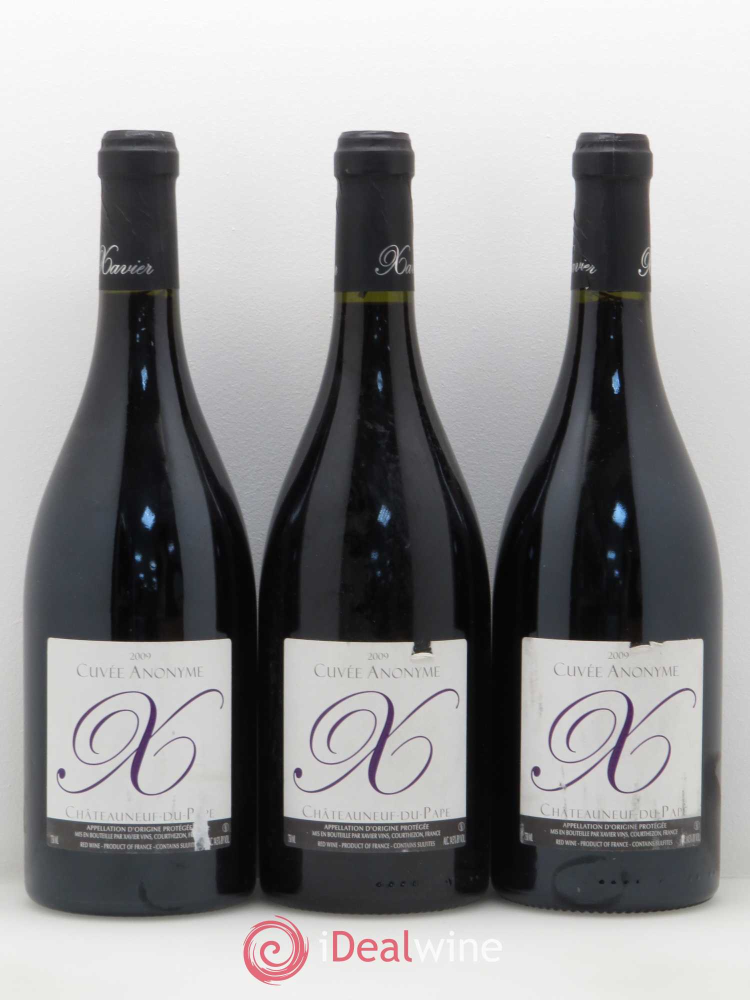 Châteauneuf-du-Pape Cuvée Anonyme X Xavier Vins 2009 - Posten von 3 Flaschen - 0