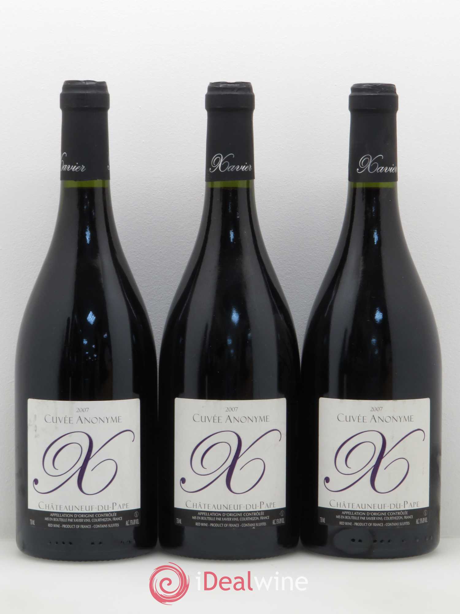 Châteauneuf-du-Pape Cuvée Anonyme X Xavier Vins 2007 - Posten von 6 Flaschen - 1
