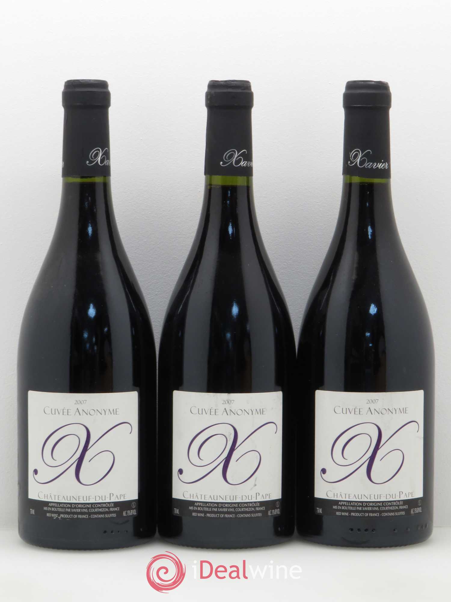 Châteauneuf-du-Pape Cuvée Anonyme X Xavier Vins 2007 - Posten von 6 Flaschen - 2