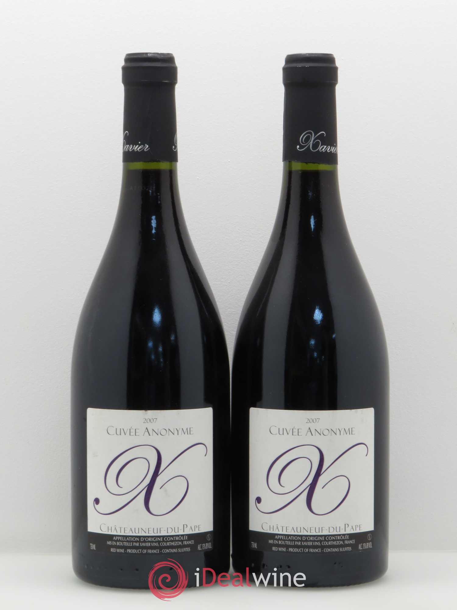 Châteauneuf-du-Pape Cuvée Anonyme X Xavier Vins 2007 - Posten von 2 Flaschen - 0