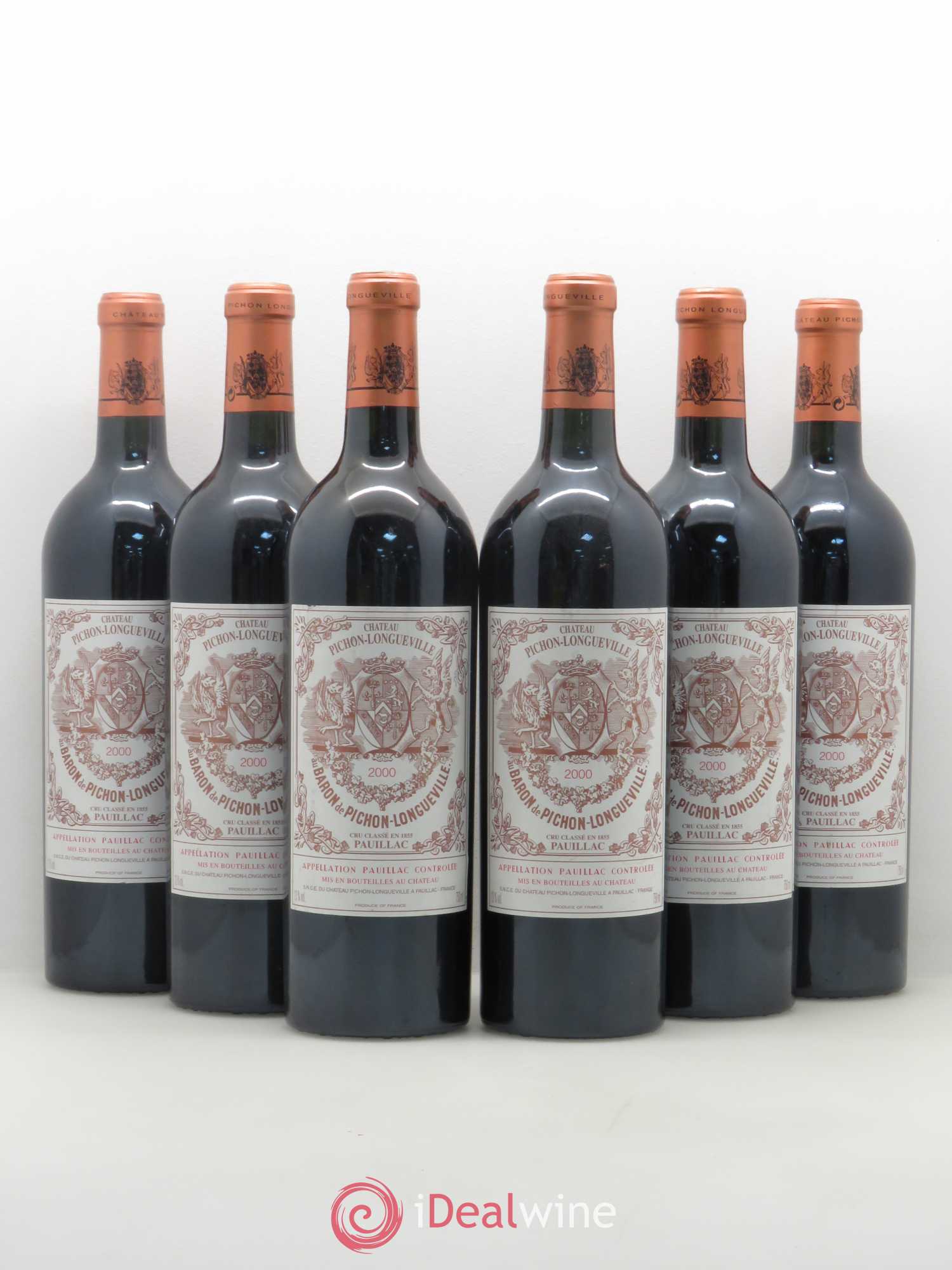 Pichon Longueville Baron 2ème Grand Cru Classé 2000 - Lot de 6 bouteilles - 0