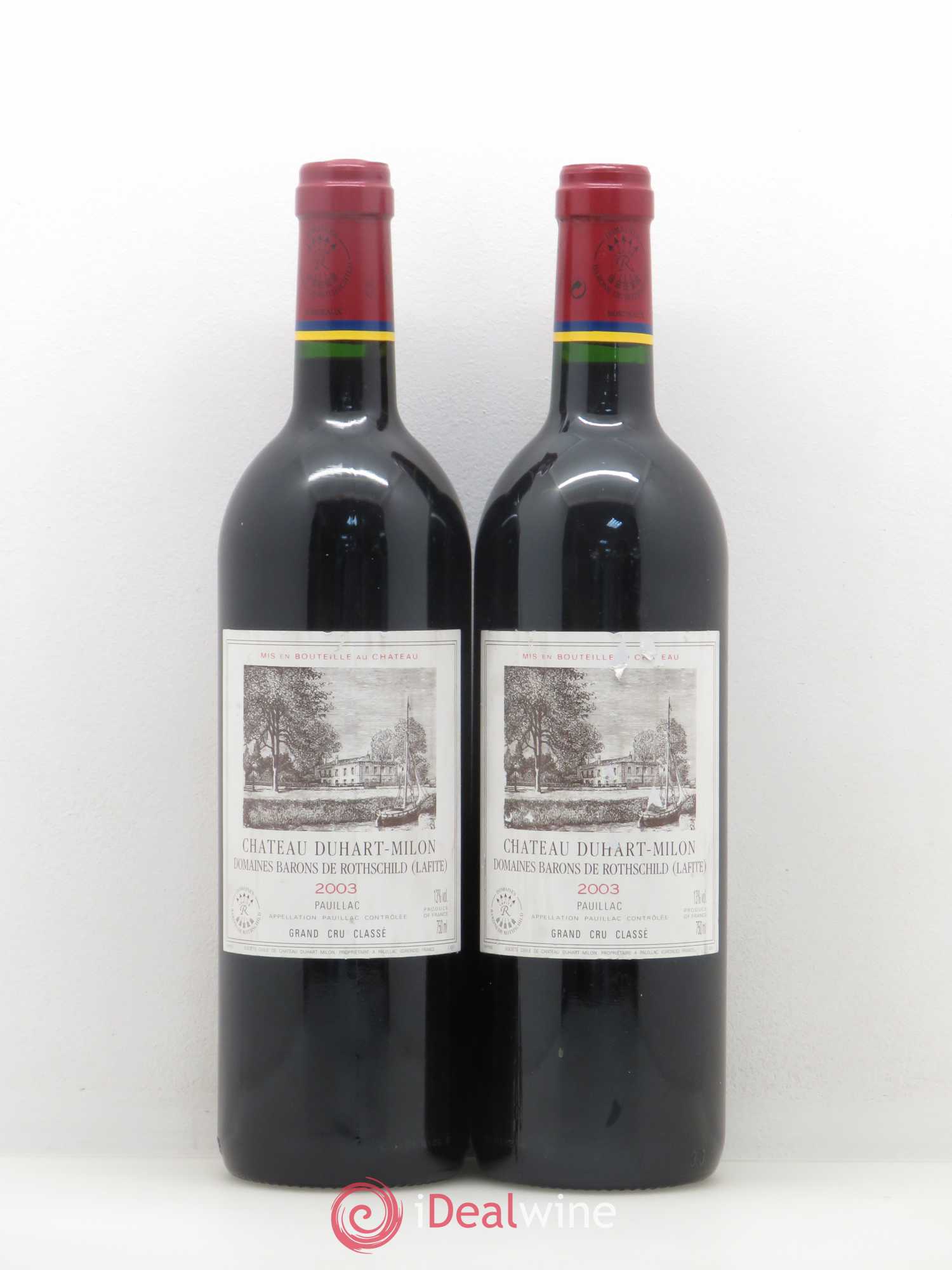 Château Duhart-Milon 4ème Grand Cru Classé 2003 - Lot de 2 bouteilles - 0