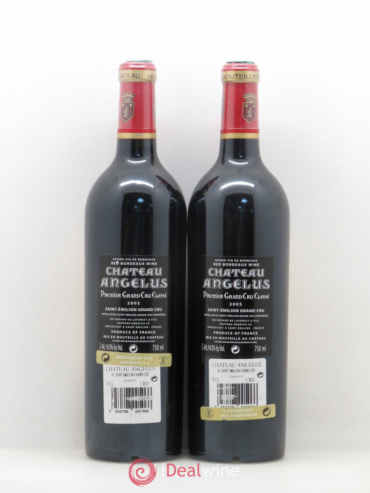 Château Angélus 1er Grand Cru Classé A 2005 - Lot de 2 bouteilles - 1