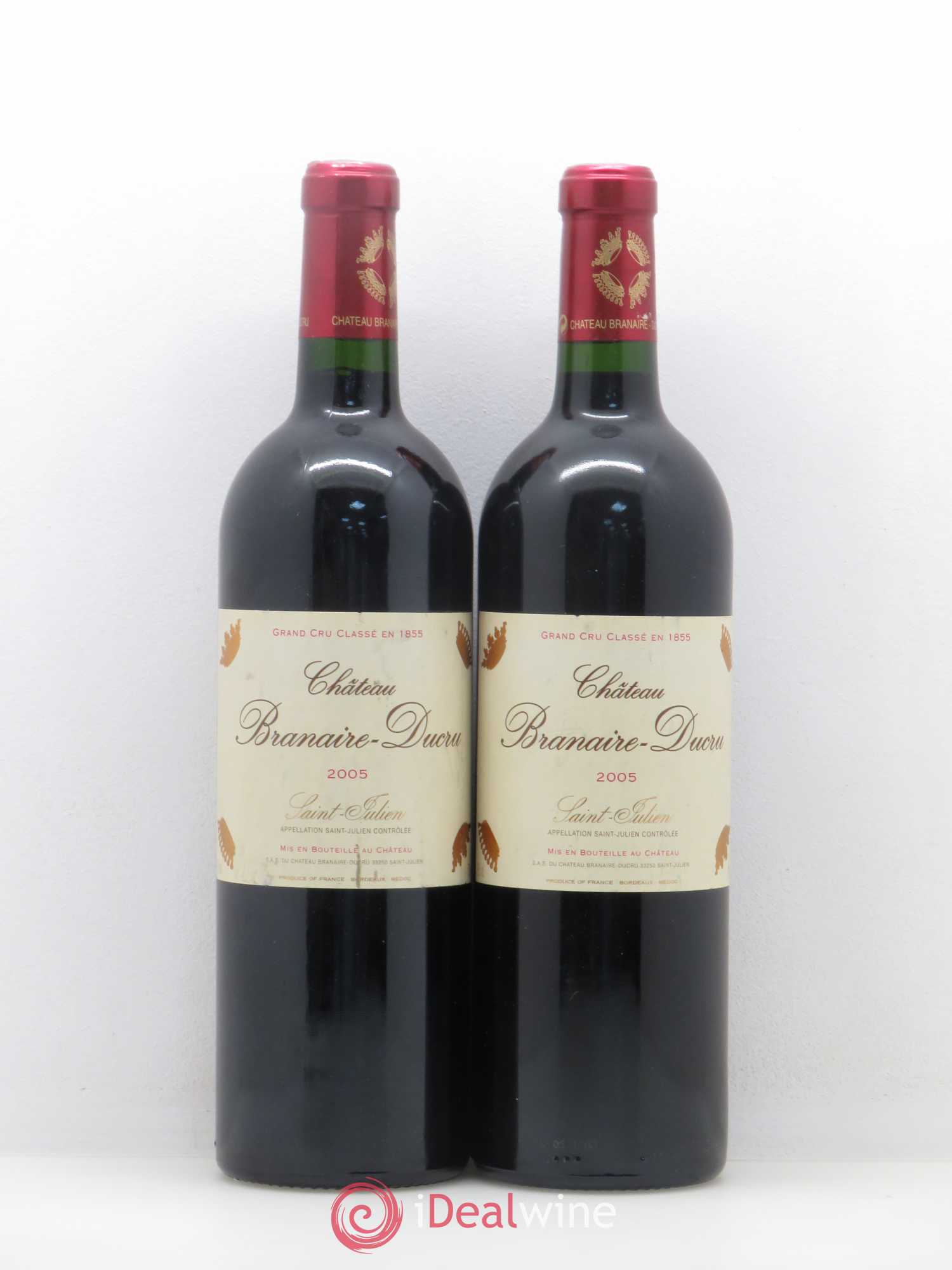 Château Branaire Ducru 4ème Grand Cru Classé 2005 - Lot de 2 bouteilles - 0