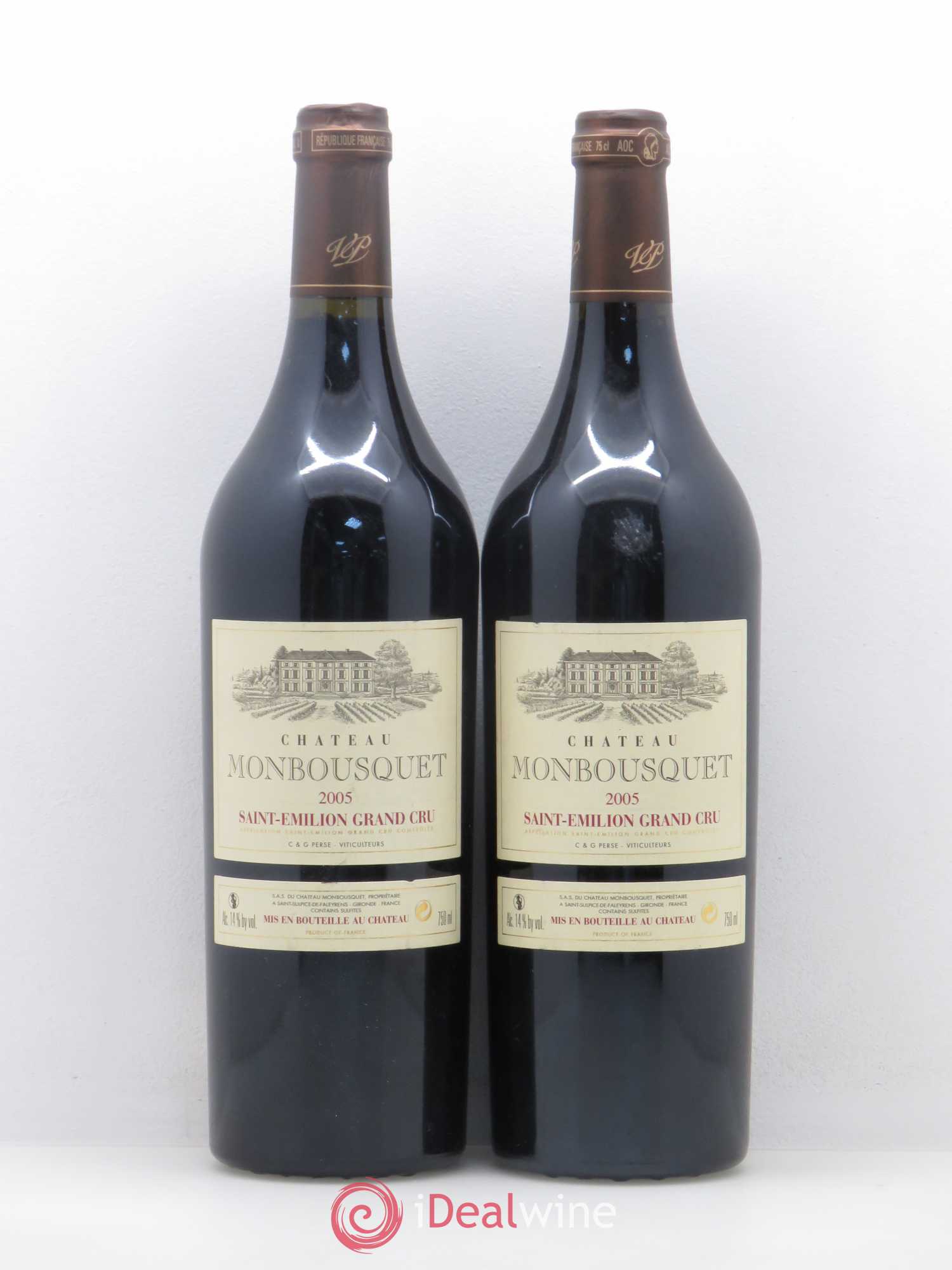 Château Monbousquet Grand Cru Classé 2005 - Lot de 2 bouteilles - 0