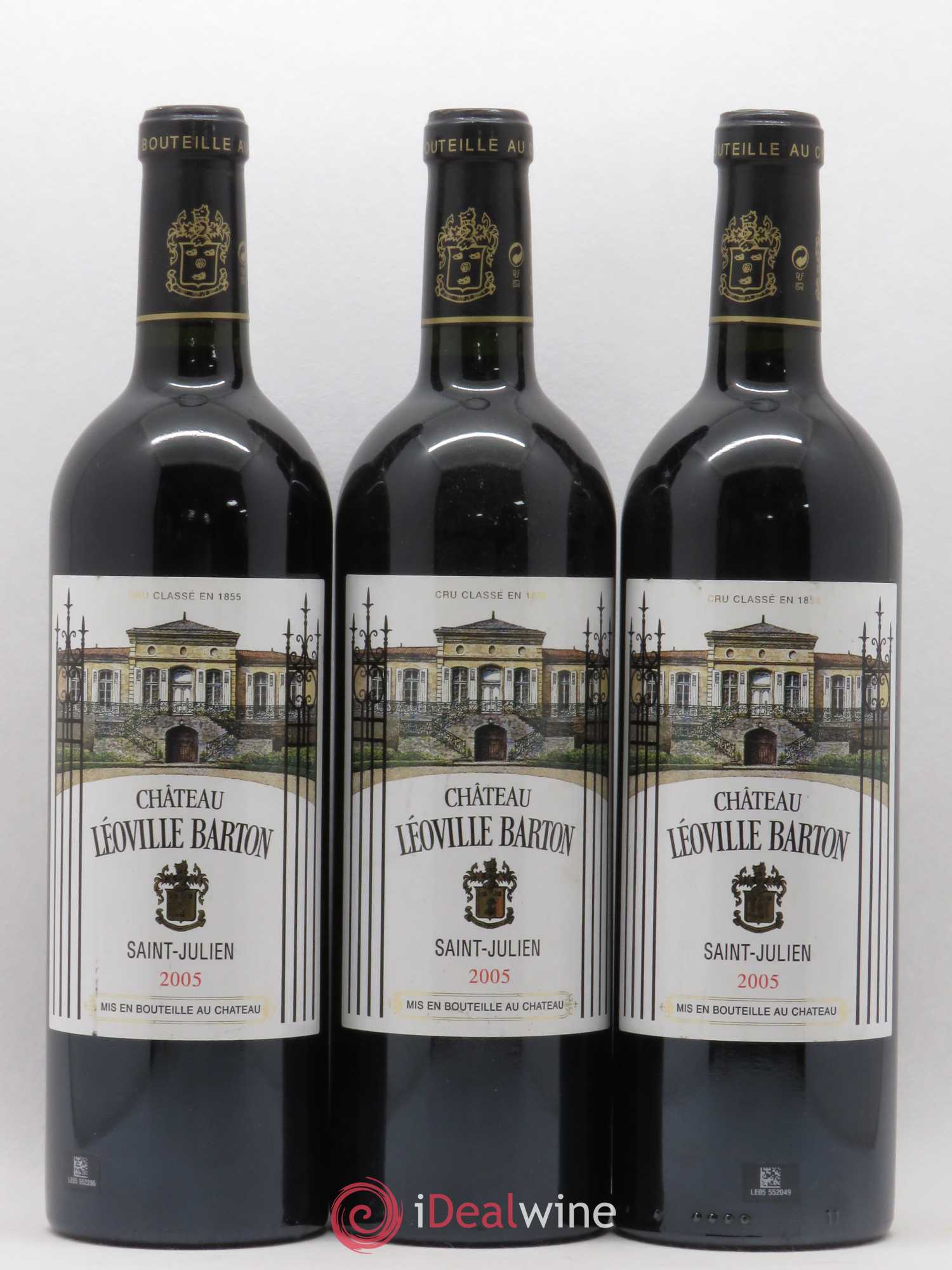 Château Léoville Barton 2ème Grand Cru Classé 2005 - Lot de 3 bouteilles - 0