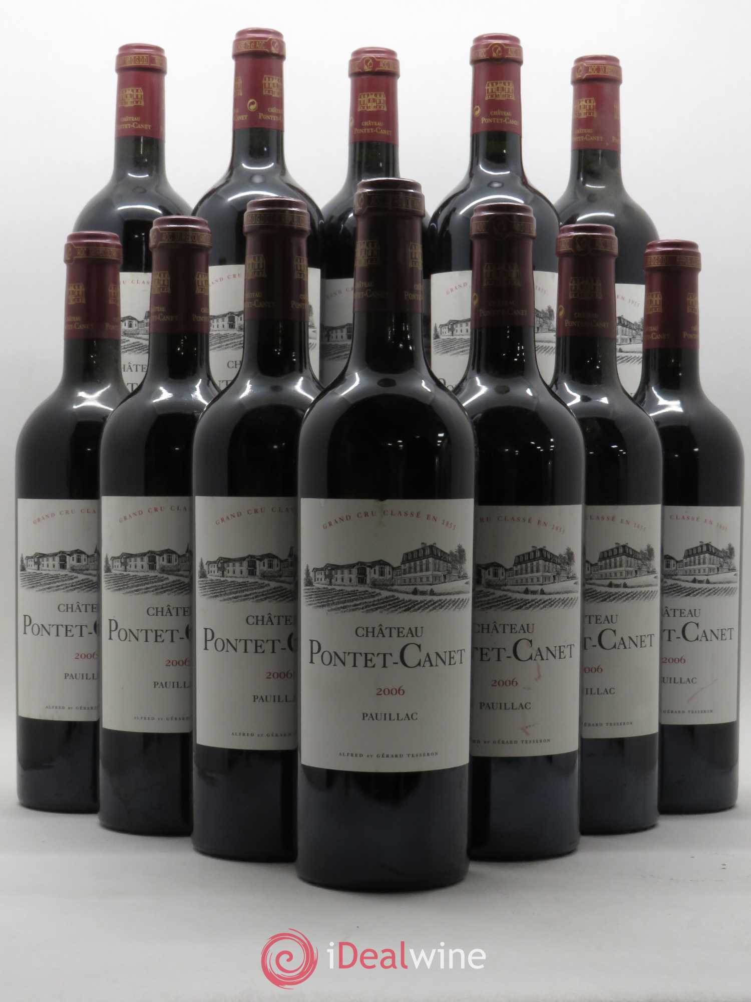 Château Pontet Canet 5ème Grand Cru Classé 2006 - Lot de 12 bouteilles - 0