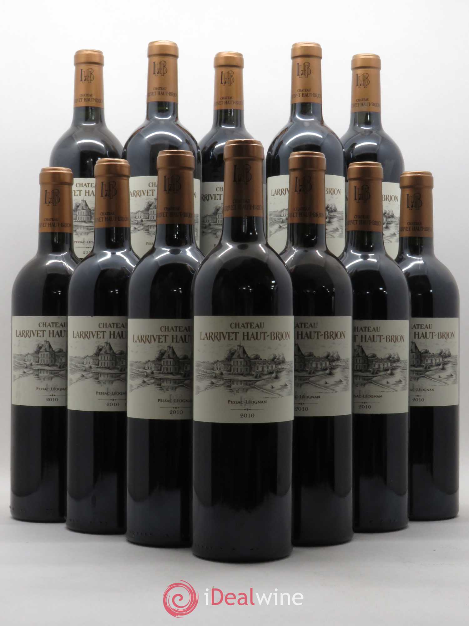 Château Larrivet Haut-Brion 2010 - Lot de 12 bouteilles - 0
