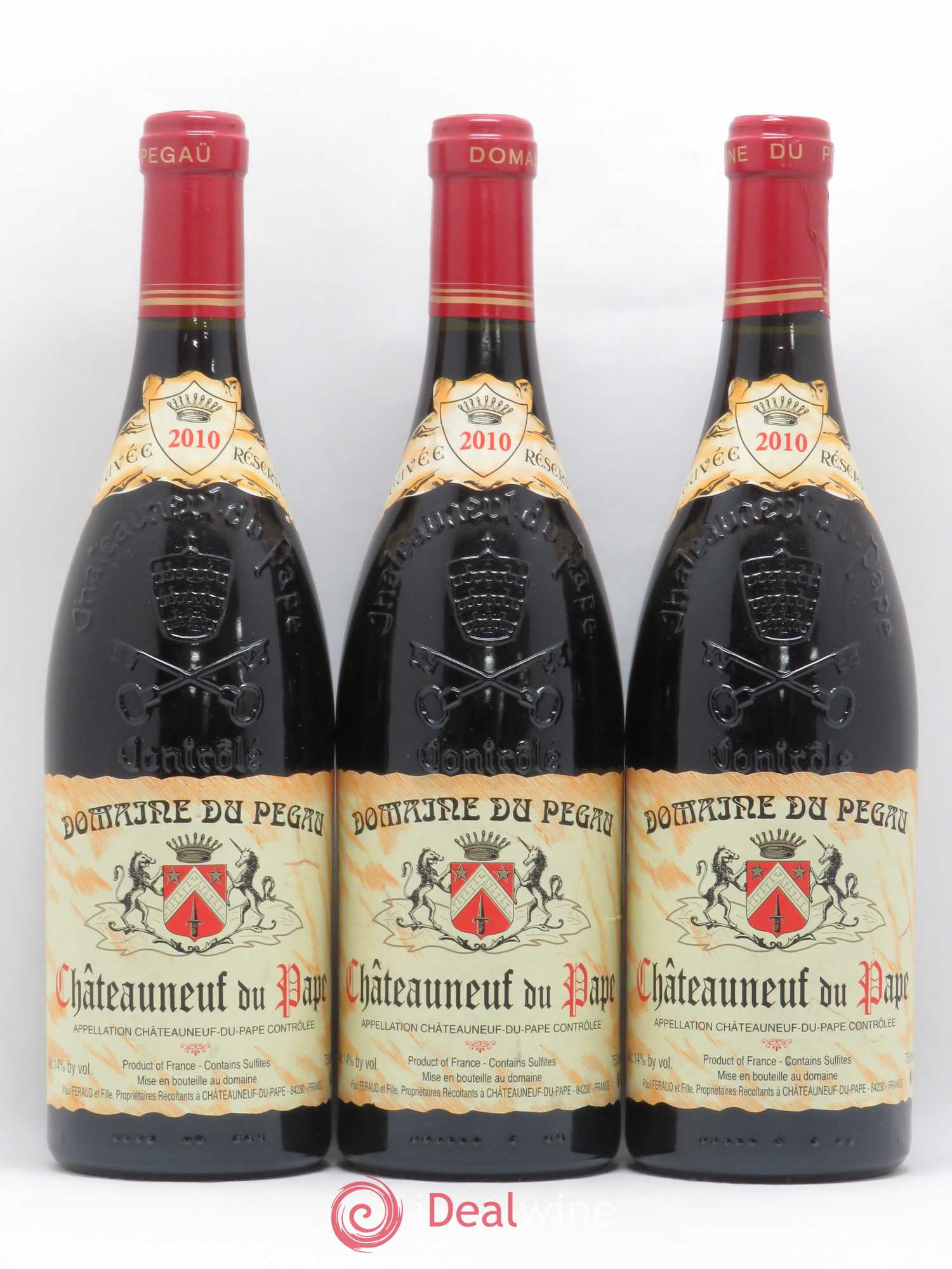 Châteauneuf-du-Pape Domaine du Pégau Cuvée Réservée Paul et Laurence Féraud 2010 - Lot de 3 bouteilles - 0