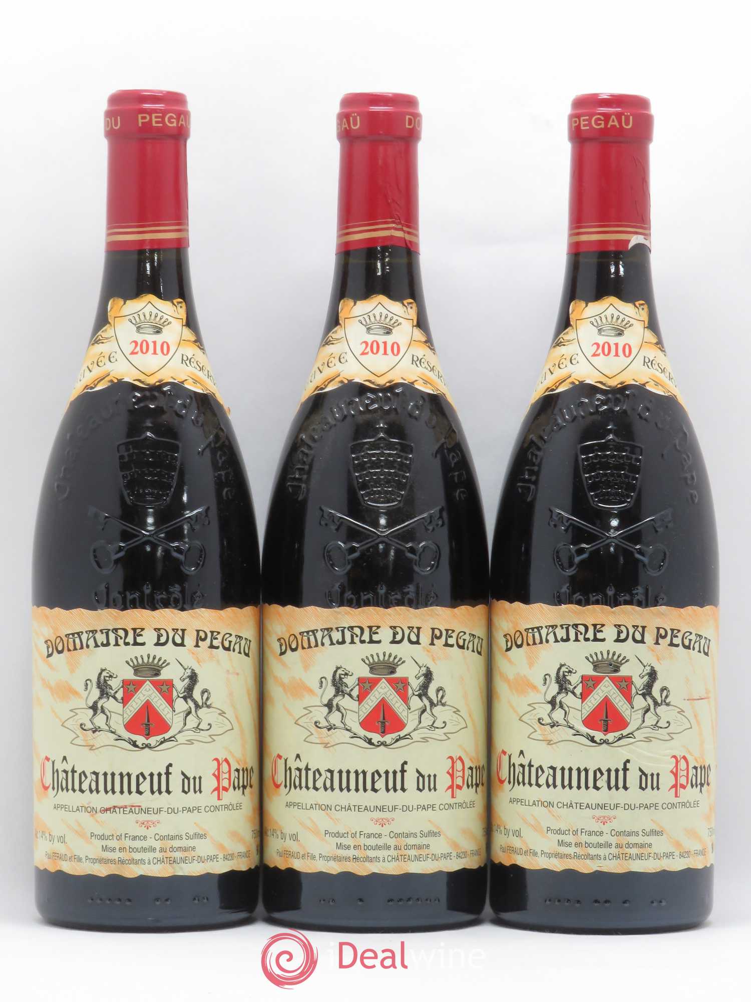 Châteauneuf-du-Pape Domaine du Pégau Cuvée Réservée Paul et Laurence Féraud 2010 - Lot de 3 bouteilles - 0