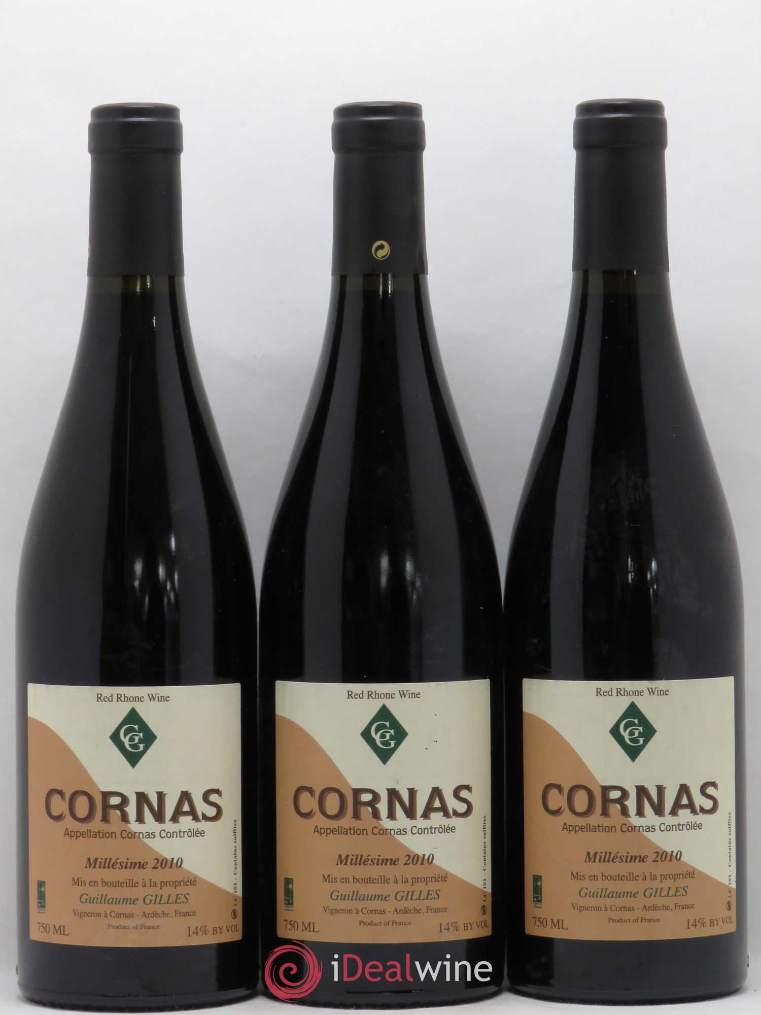 Cornas Chaillots Guillaume Gilles (Domaine) 2010 - Lot de 3 bouteilles - 0