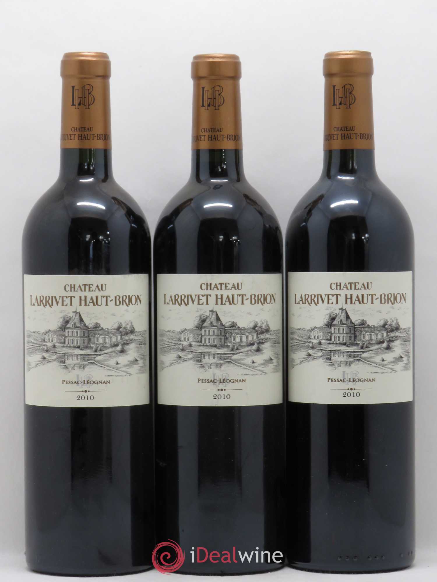 Château Larrivet Haut-Brion 2010 - Lot de 3 bouteilles - 0