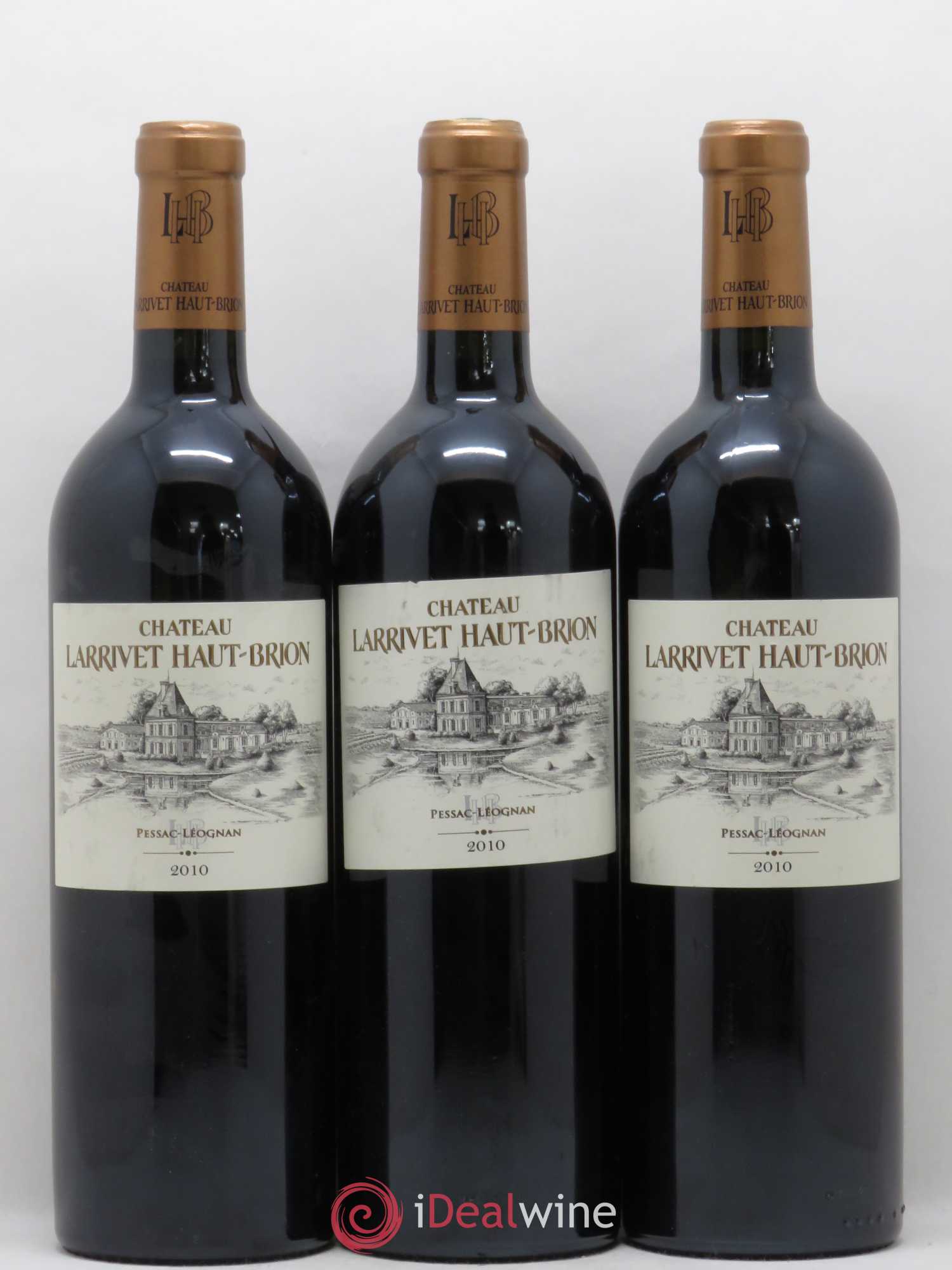 Château Larrivet Haut-Brion 2010 - Lot de 3 bouteilles - 0