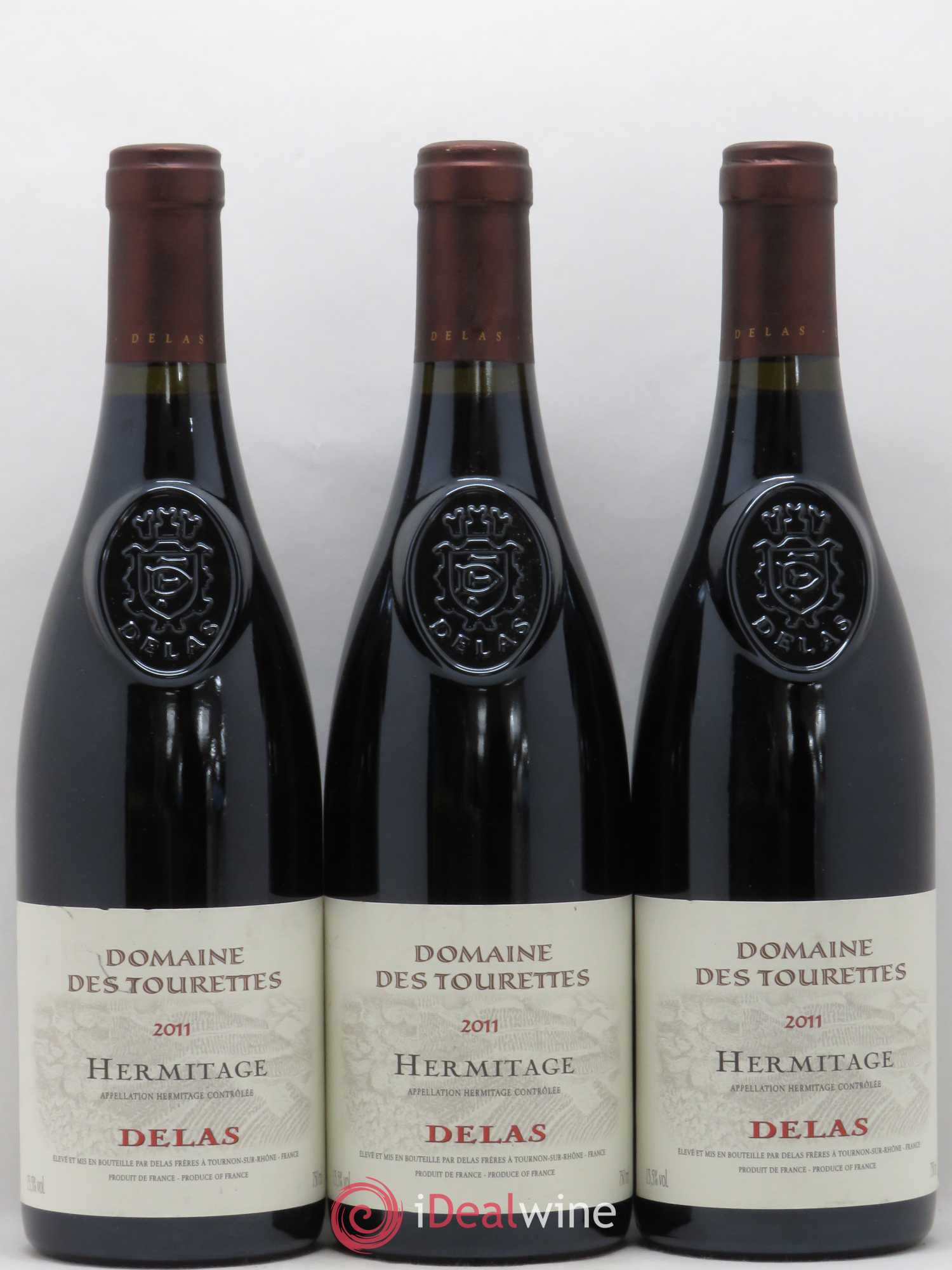 Hermitage Domaine des Tourettes Delas Frères 2011 - Lot de 3 bouteilles - 0