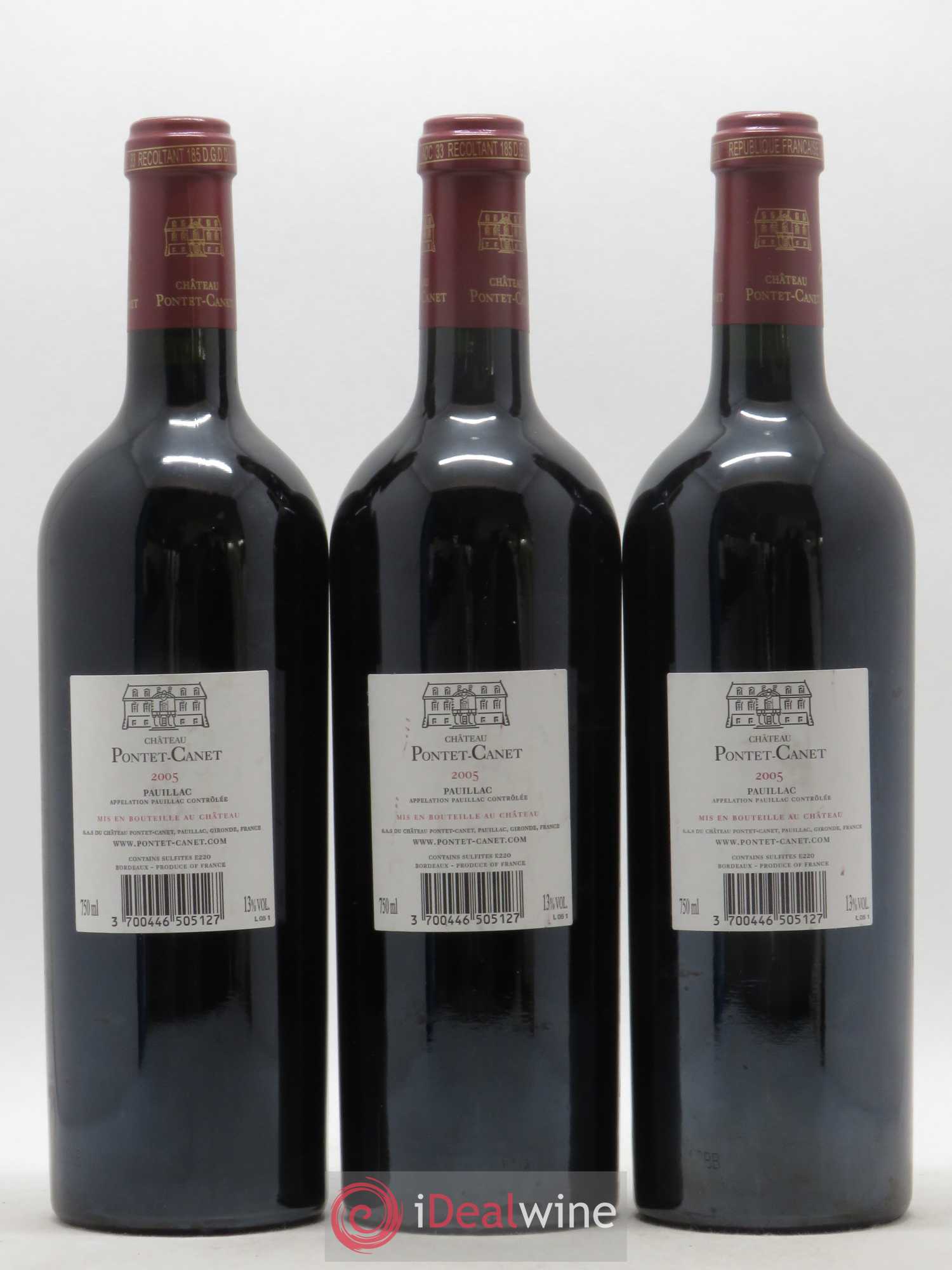 Château Pontet Canet 5ème Grand Cru Classé 2005 - Lot de 6 bouteilles - 2