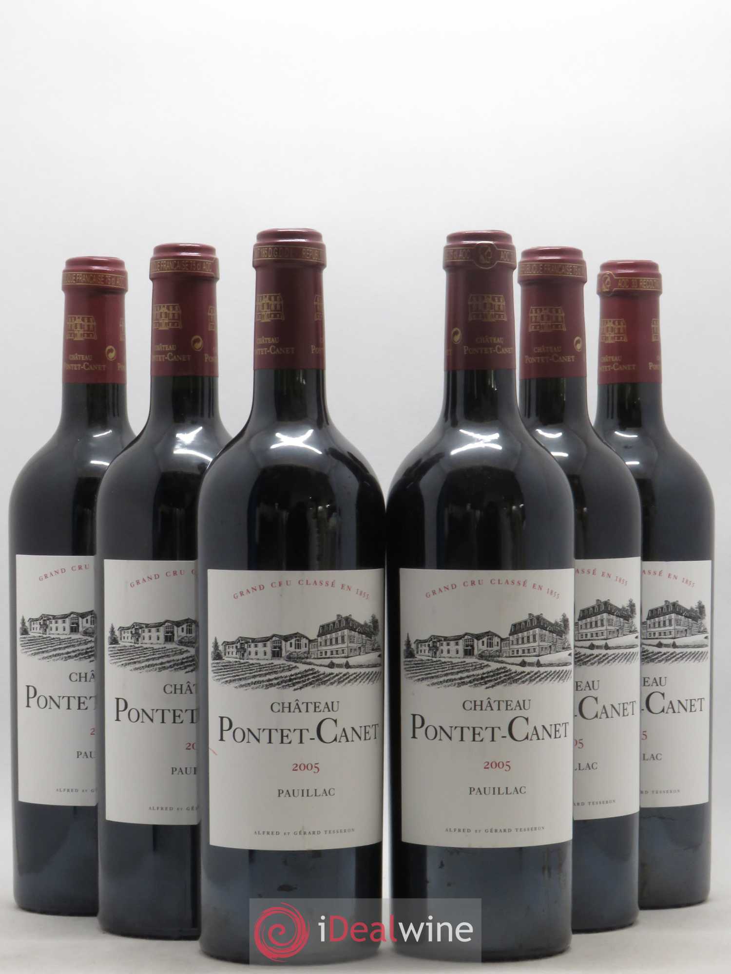 Château Pontet Canet 5ème Grand Cru Classé 2005 - Lot de 6 bouteilles - 0