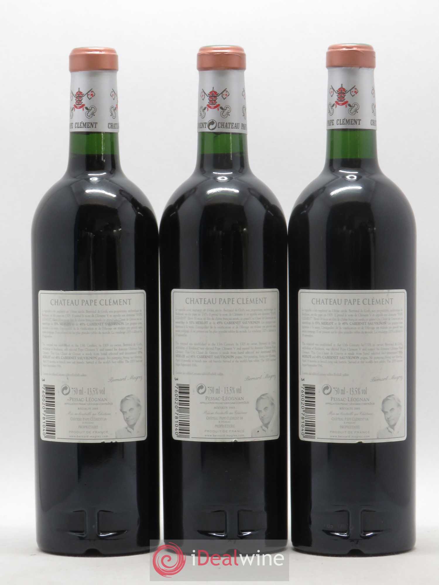 Château Pape Clément Cru Classé de Graves 2005 - Lot de 6 bouteilles - 4