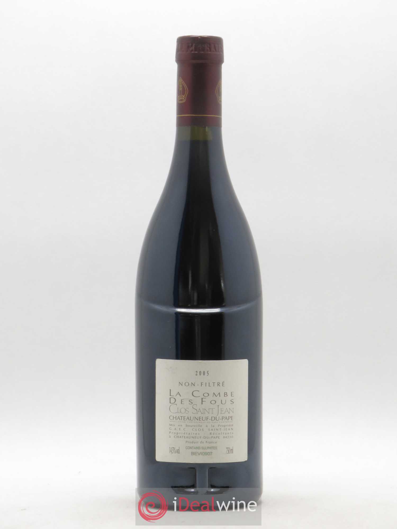 Châteauneuf-du-Pape Clos Saint-Jean La Combe des Fous Pascal et Vincent Maurel 2005 - Lot de 1 bouteille - 1