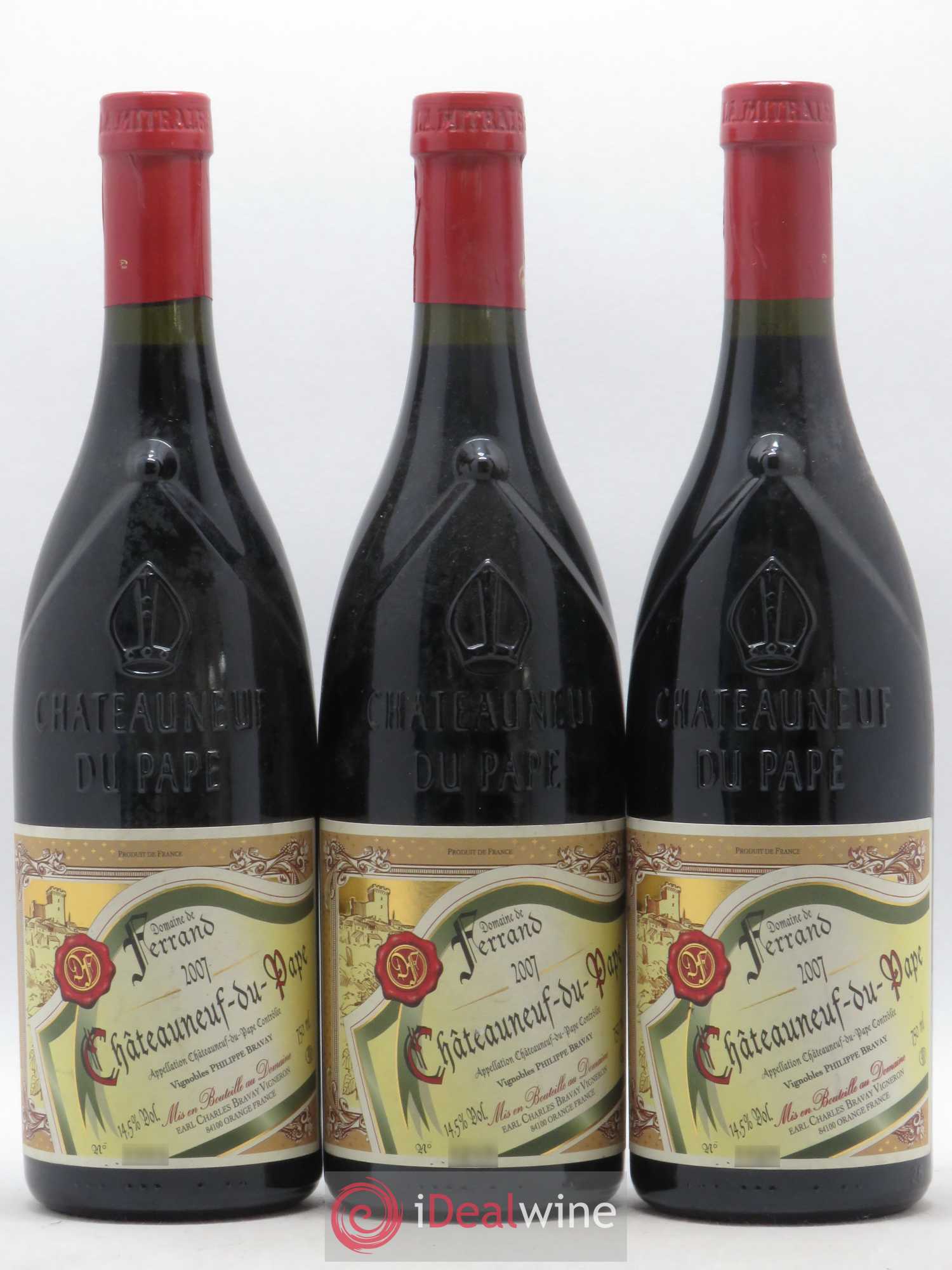 Châteauneuf-du-Pape Domaine de Ferrand 2007 - Lot de 3 bouteilles - 0